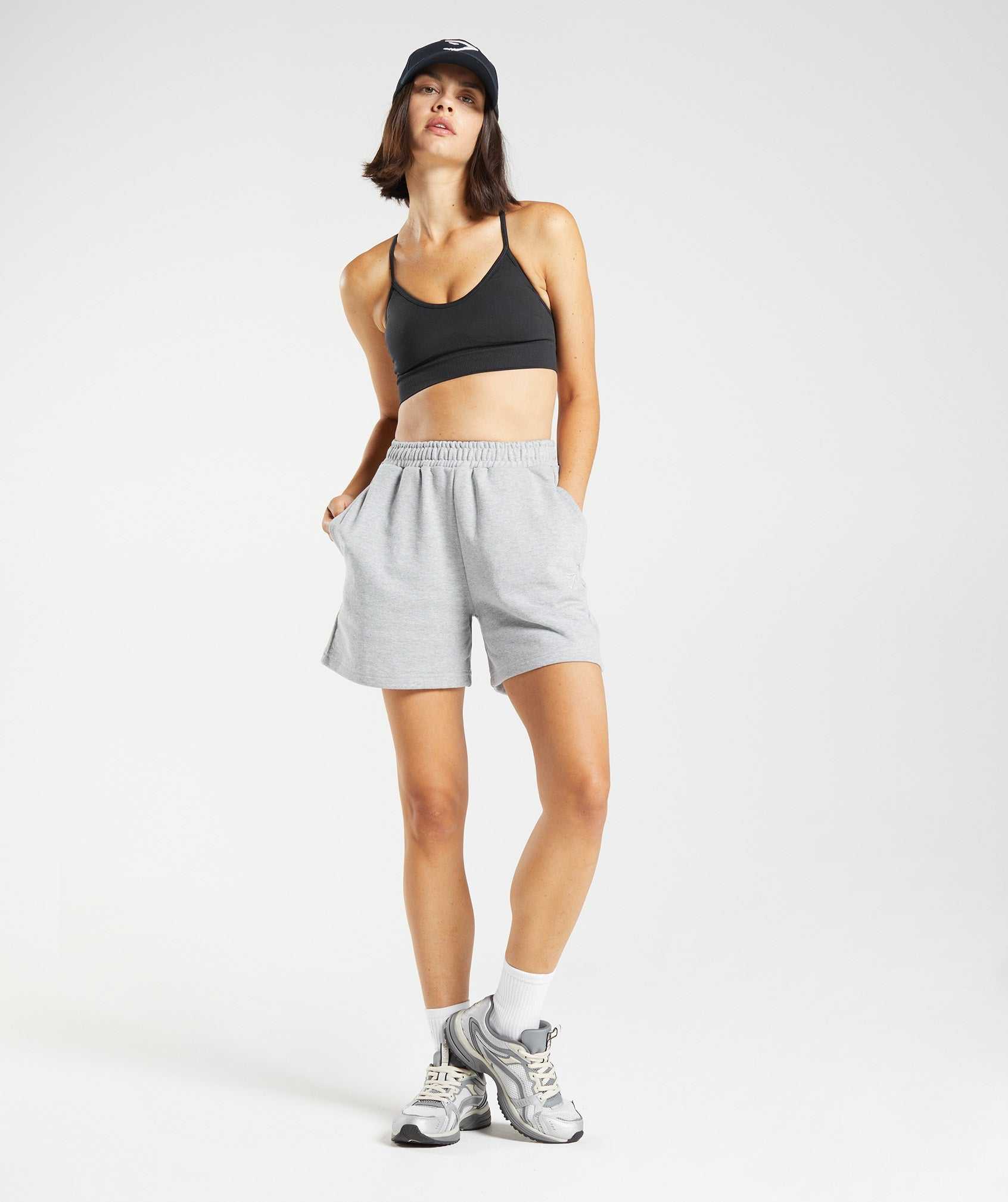 Light Grey Gymshark Rest Day Sweats Women's Shorts | GISHEA426