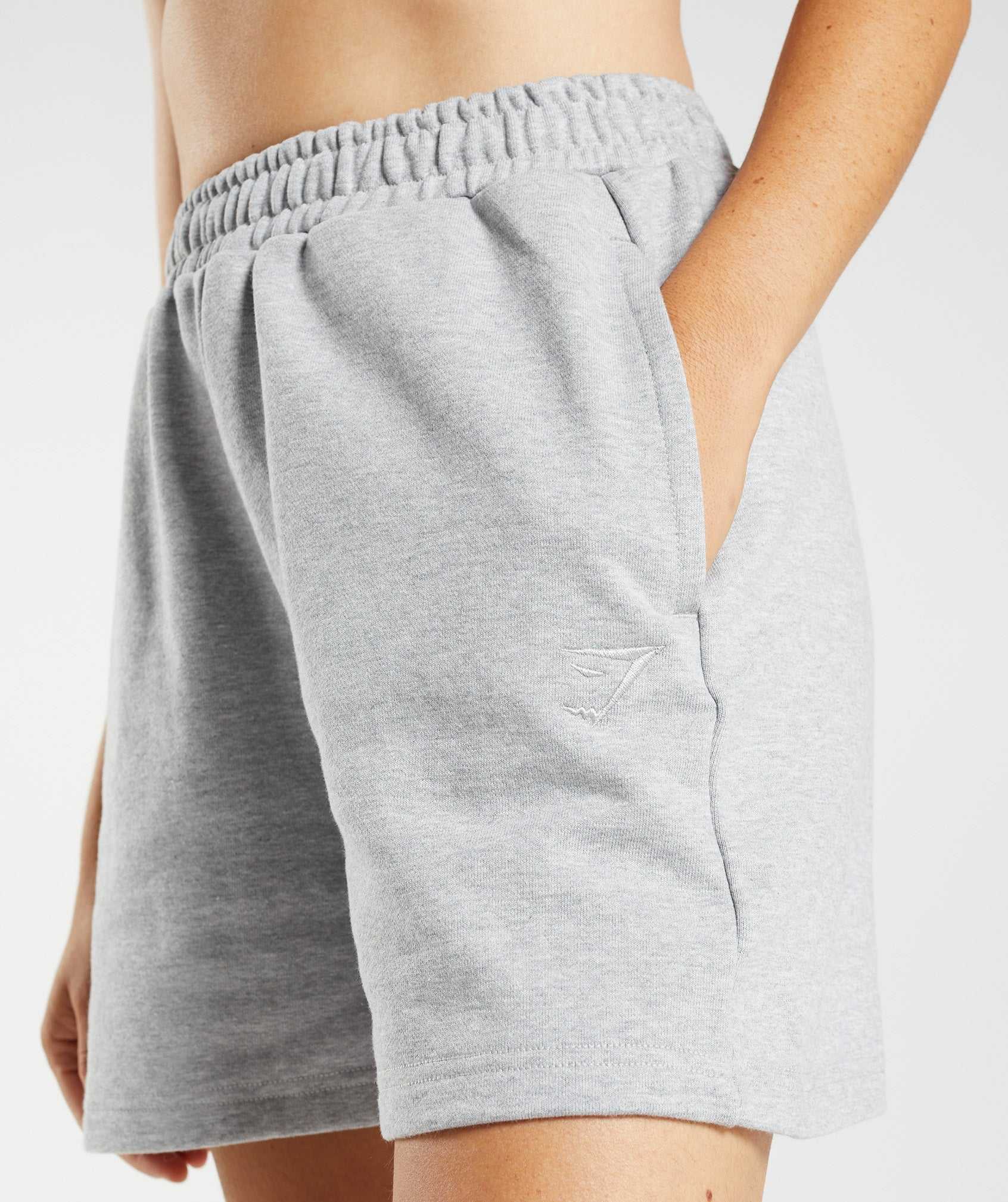 Light Grey Gymshark Rest Day Sweats Women's Shorts | GISHEA426