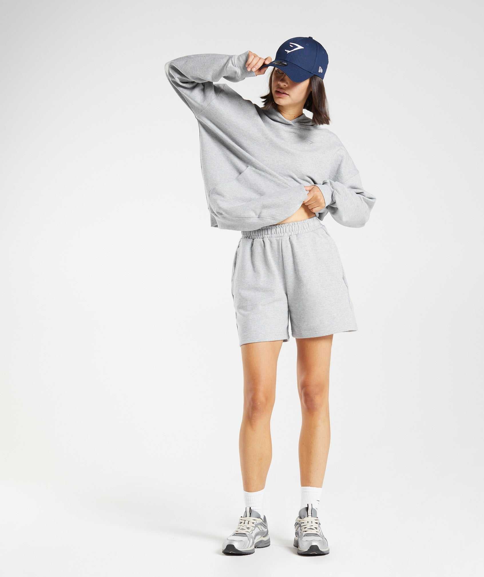 Light Grey Gymshark Rest Day Sweats Women's Hoodie | WLEHDC839