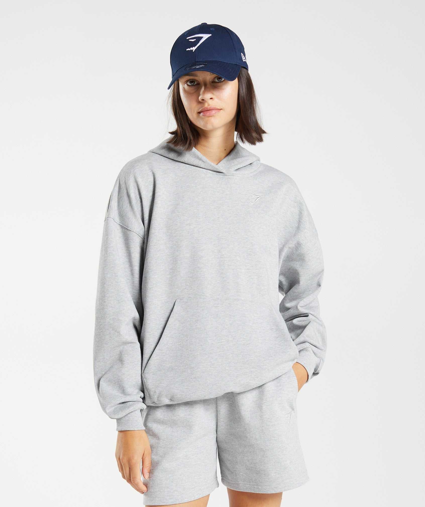 Light Grey Gymshark Rest Day Sweats Women\'s Hoodie | WLEHDC839