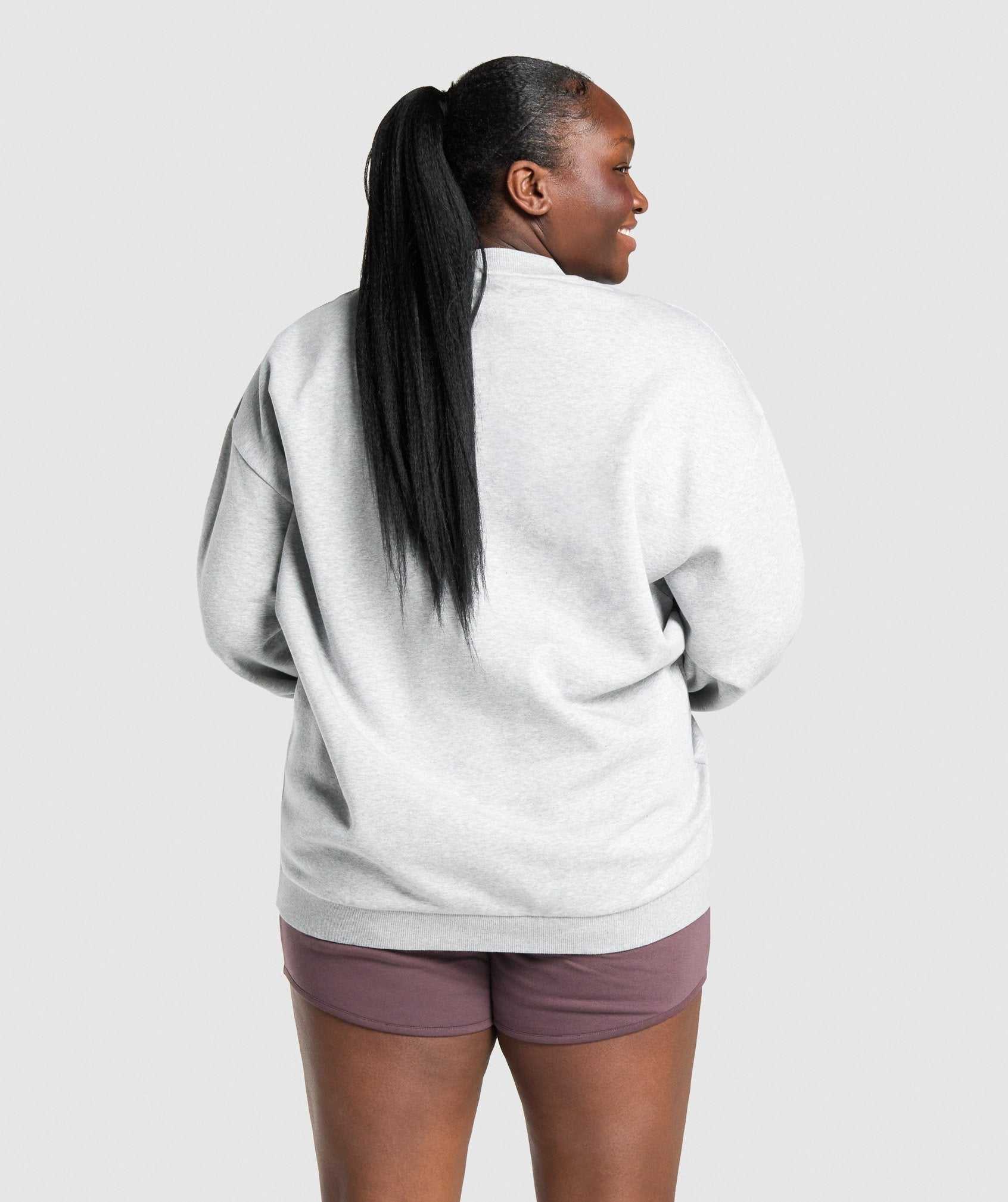 Light Grey Gymshark Training Oversized Sweatshirt Women's Pullover | OEXBRQ628