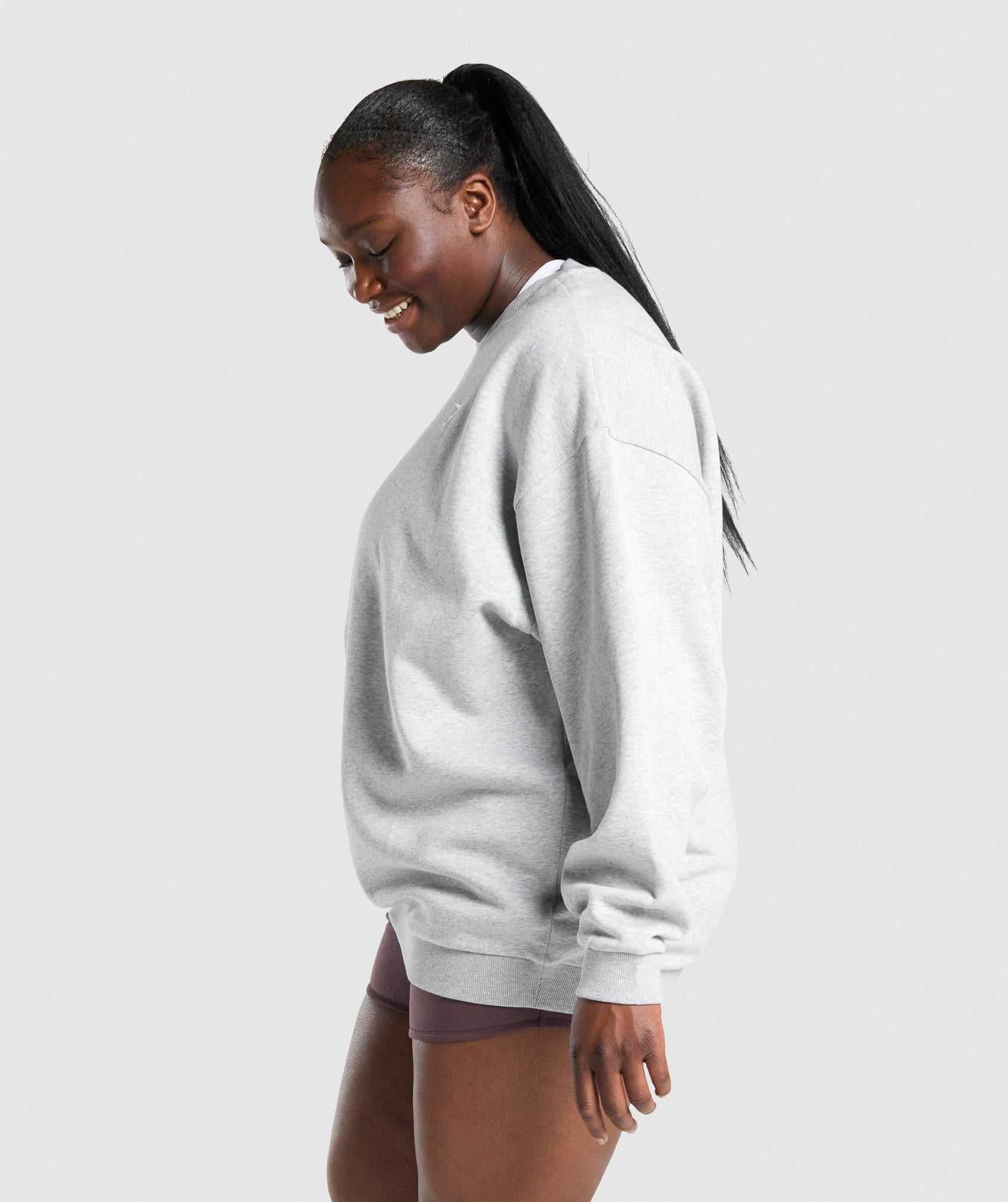 Light Grey Gymshark Training Oversized Sweatshirt Women's Pullover | OEXBRQ628