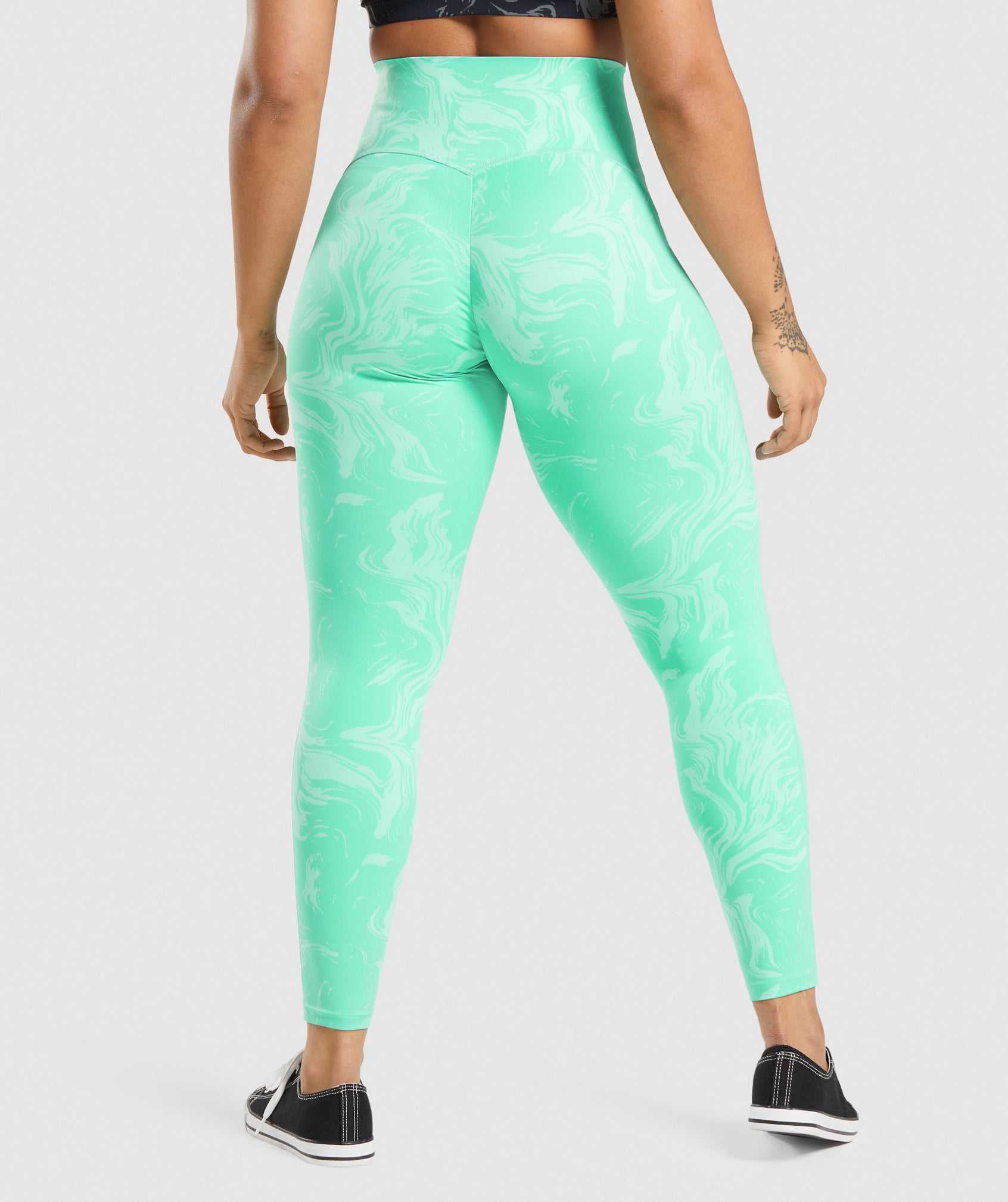 Light Turquoise Gymshark GS Power High Rise Women's Leggings | QTGCZY361