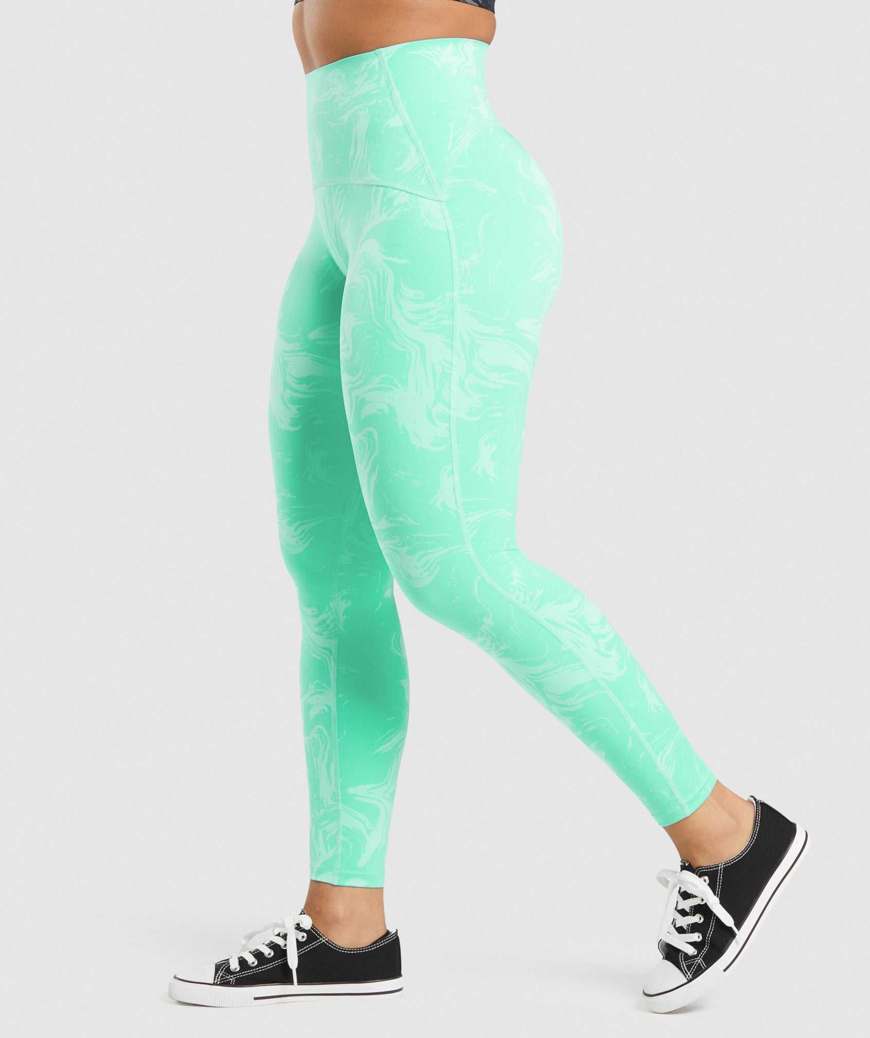 Light Turquoise Gymshark GS Power High Rise Women's Leggings | QTGCZY361