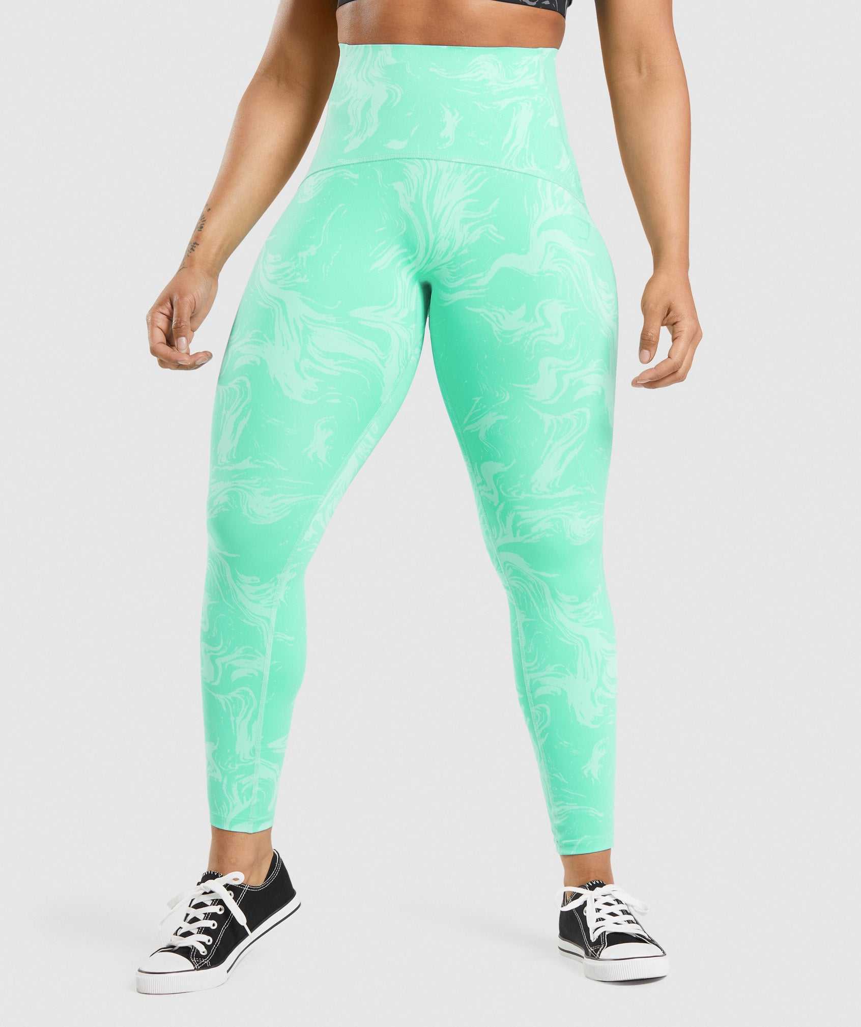 Light Turquoise Gymshark GS Power High Rise Women\'s Leggings | QTGCZY361