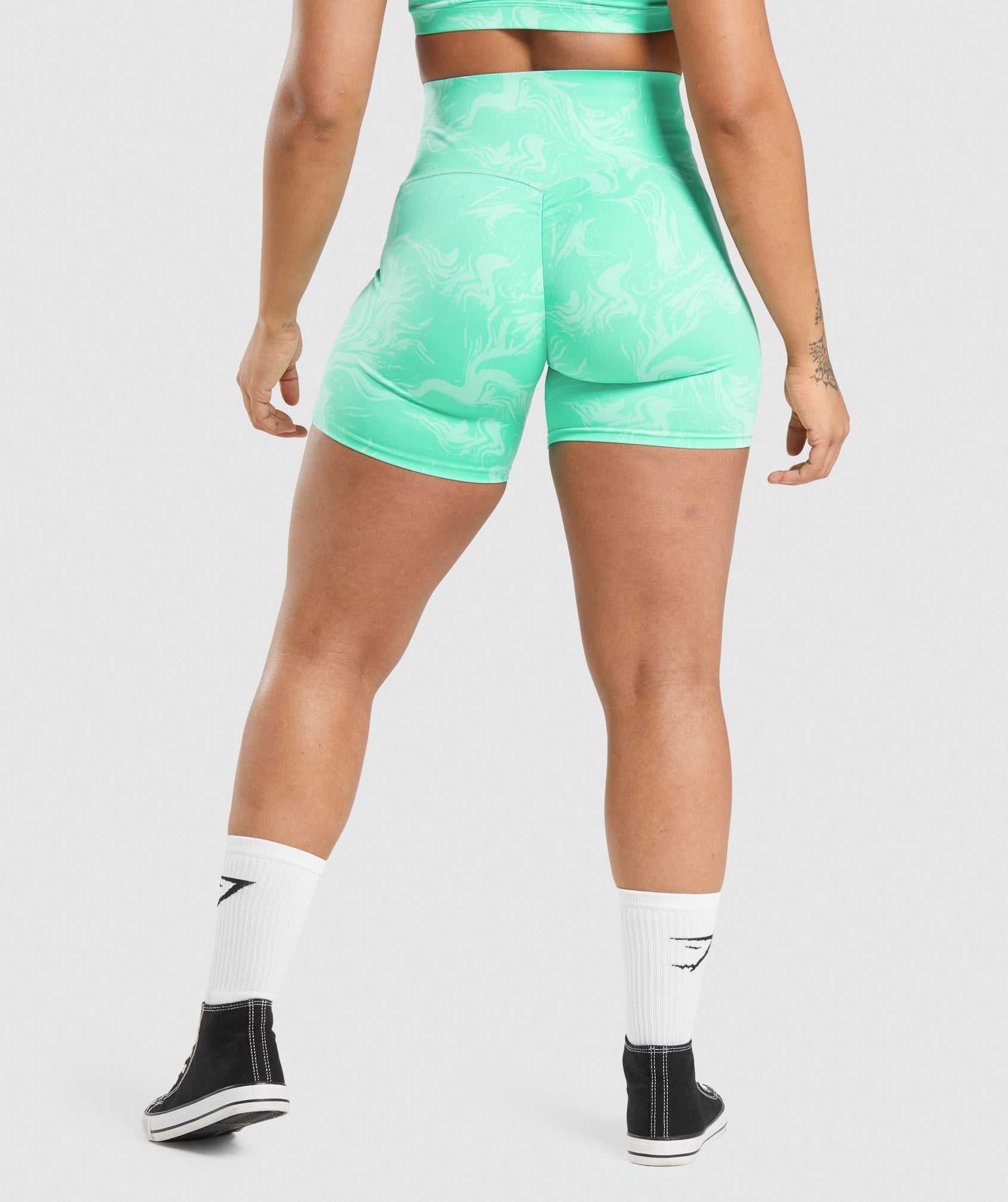 Light Turquoise Gymshark GS Power High Rise Women's Shorts | ZAOXPG149