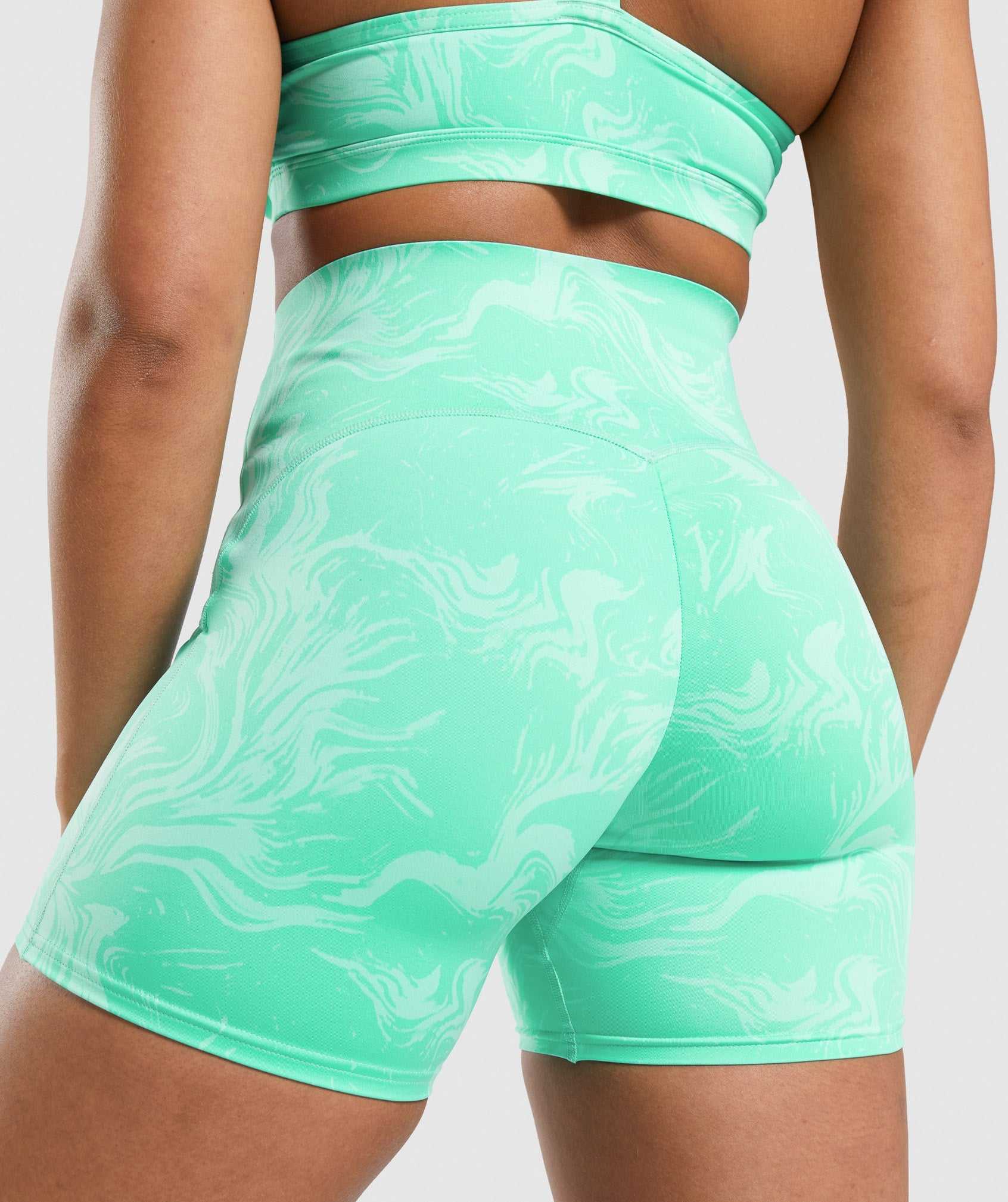 Light Turquoise Gymshark GS Power High Rise Women's Shorts | ZAOXPG149