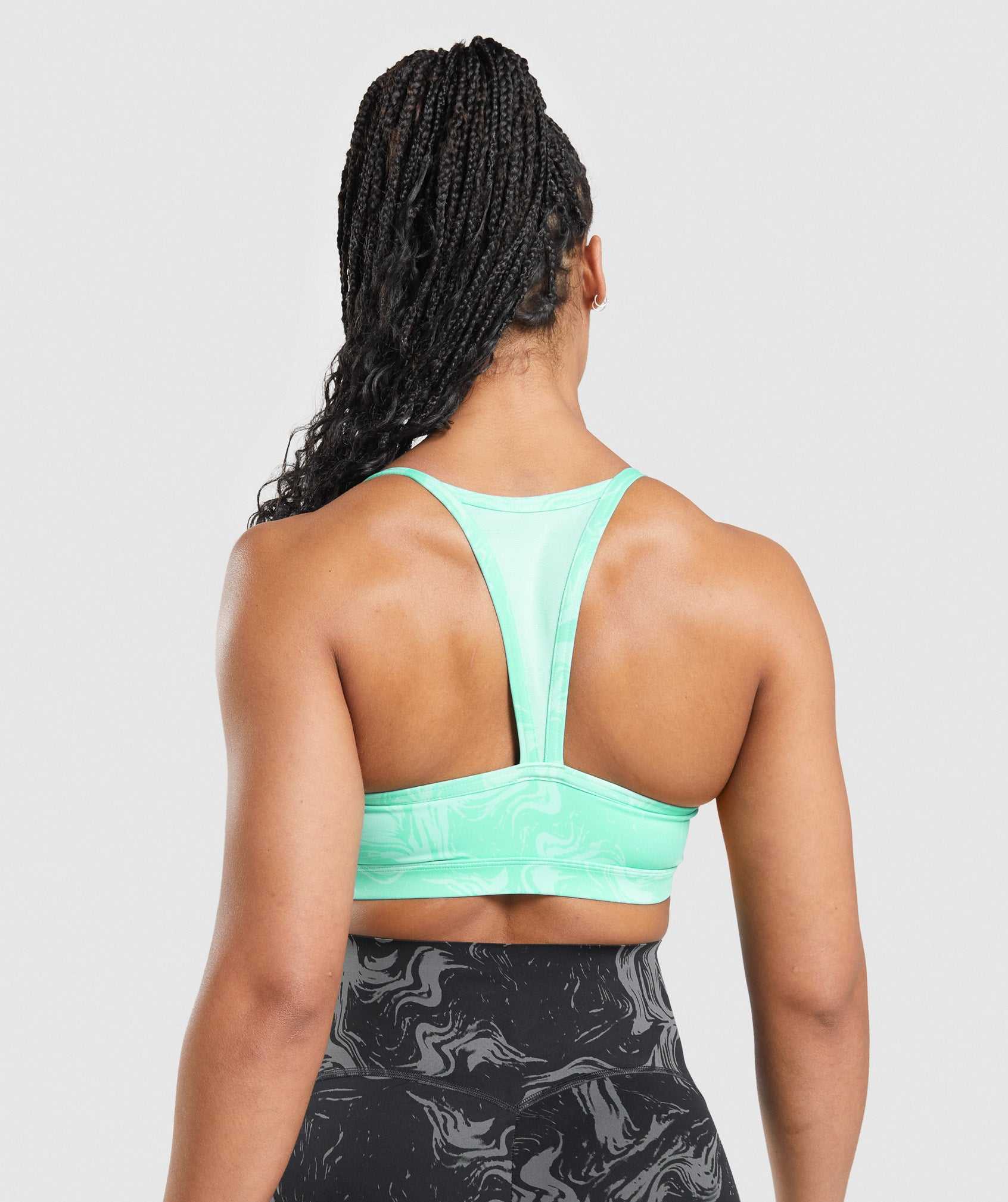 Light Turquoise Gymshark GS Power Women's Sports Bra | MFKBOX391