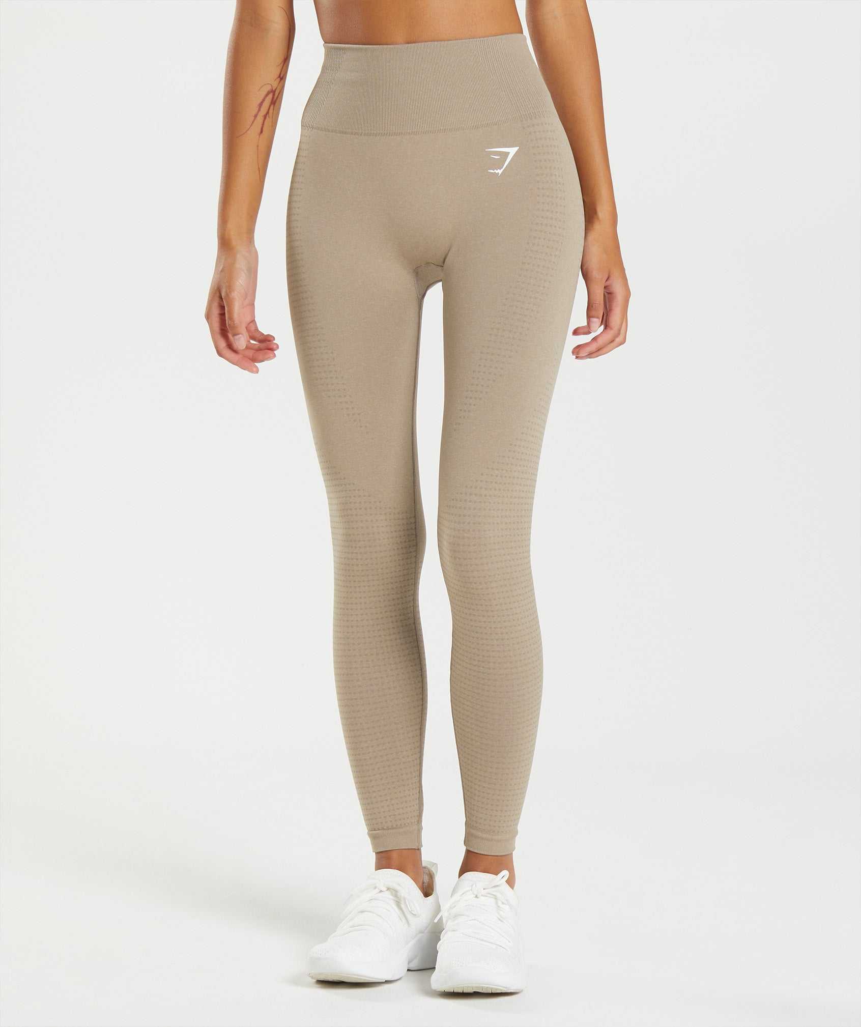 Light Yellow Brown Gymshark Vital Seamless 2.0 Women's Leggings | VAWPEY524