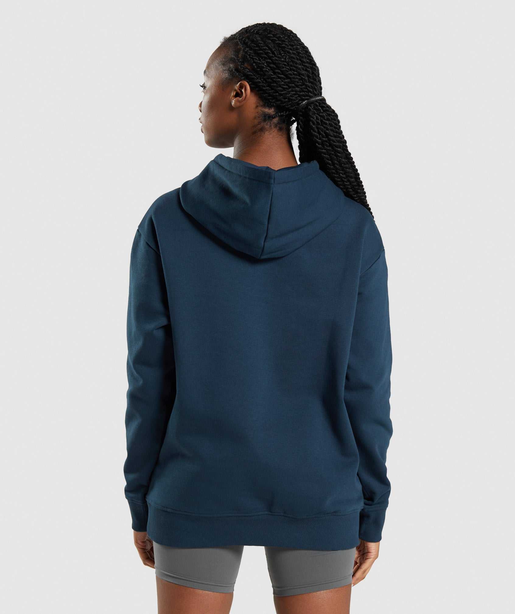 Navy Gymshark Apollo Oversized Women's Pullover | DCYQXP235