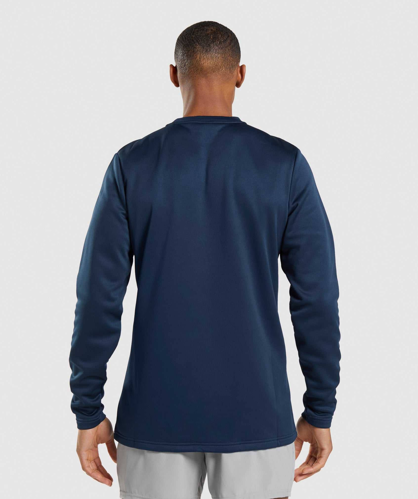 Navy Gymshark Arrival Crew Sweatshirt Men's Pullover | SWXOLB287