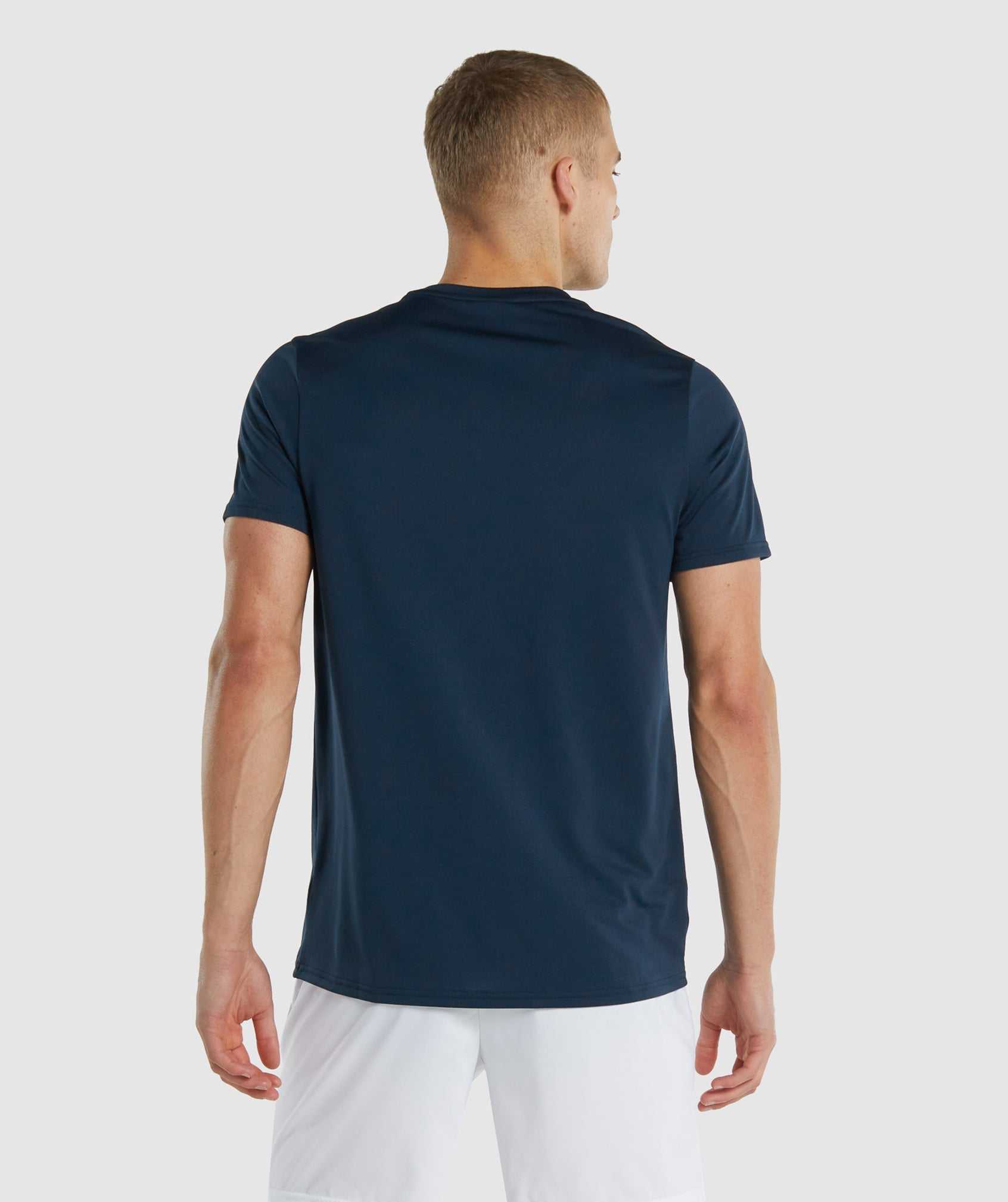 Navy Gymshark Arrival Regular Fit Men's T Shirts | DHRCVN137