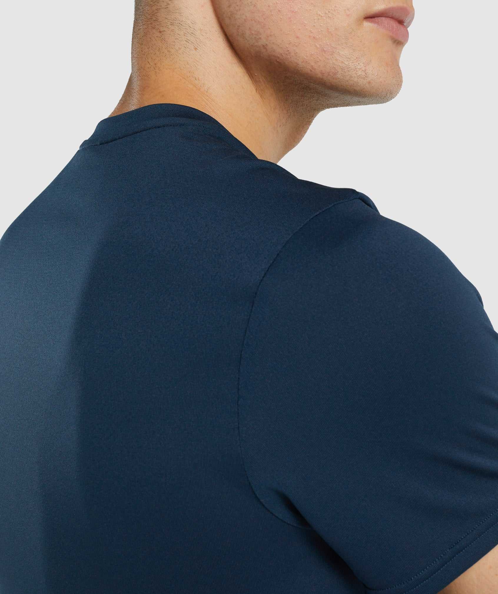 Navy Gymshark Arrival Regular Fit Men's T Shirts | DHRCVN137