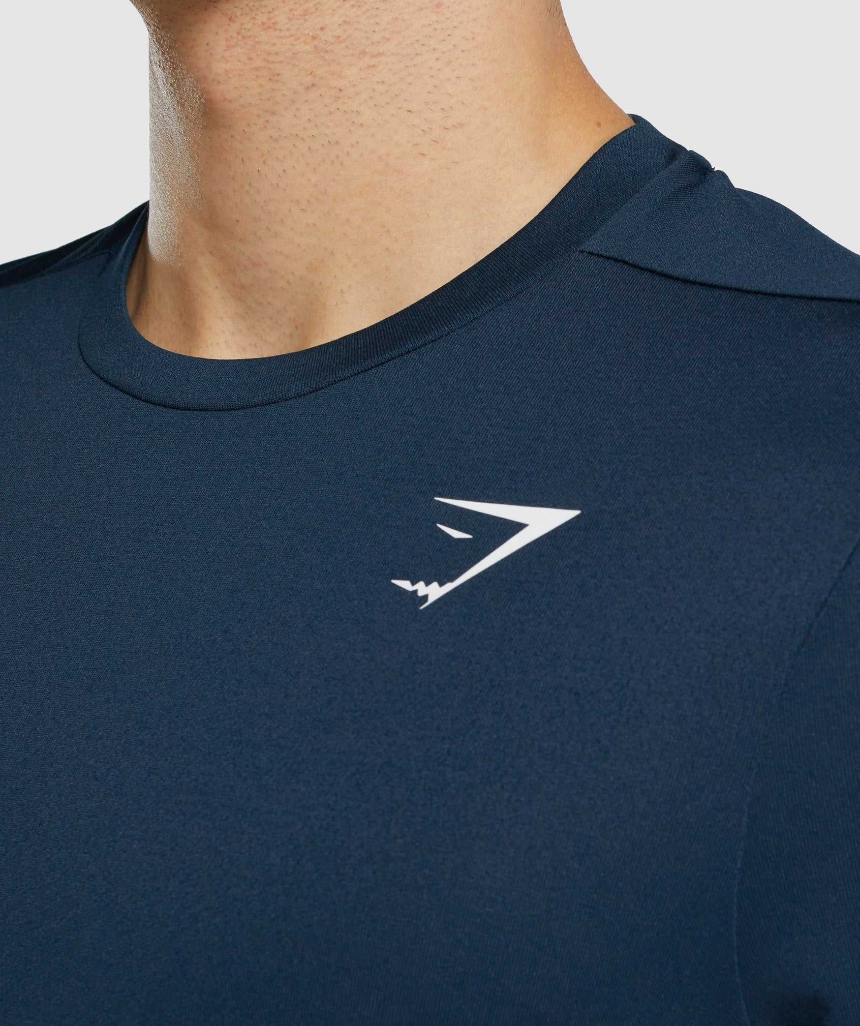 Navy Gymshark Arrival Regular Fit Men's T Shirts | DHRCVN137