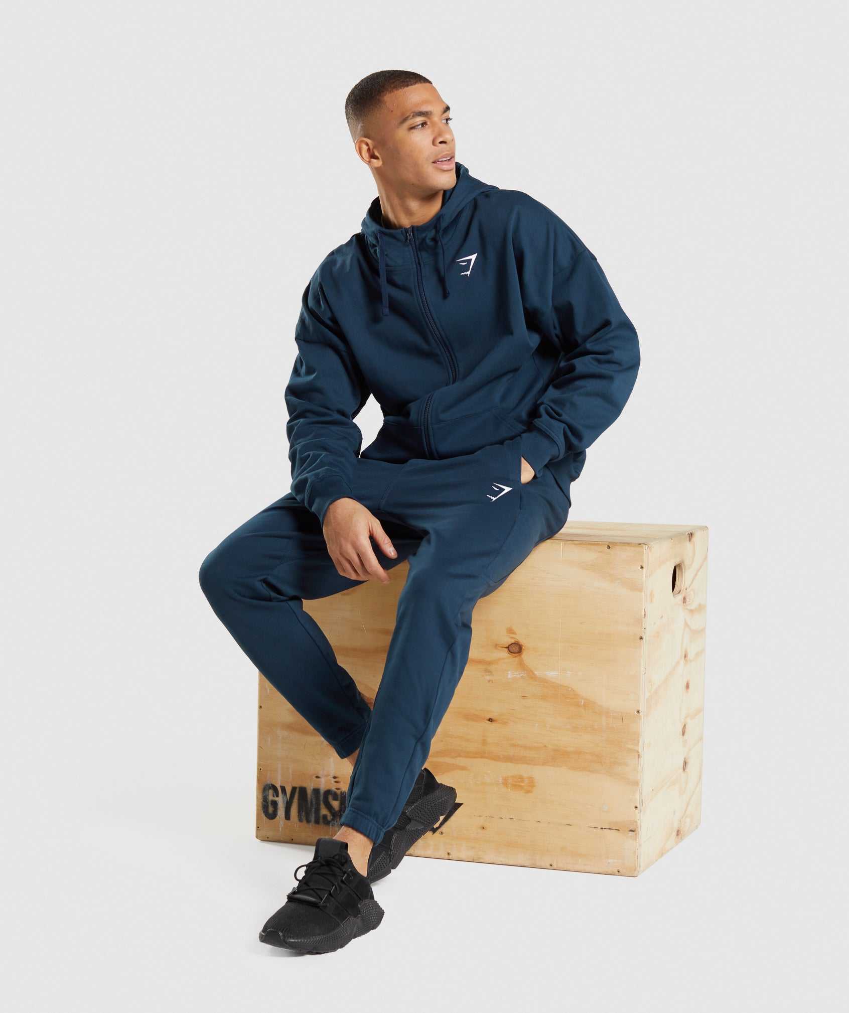 Navy Gymshark Essential Oversized Men's Jogger | YTWAGH593