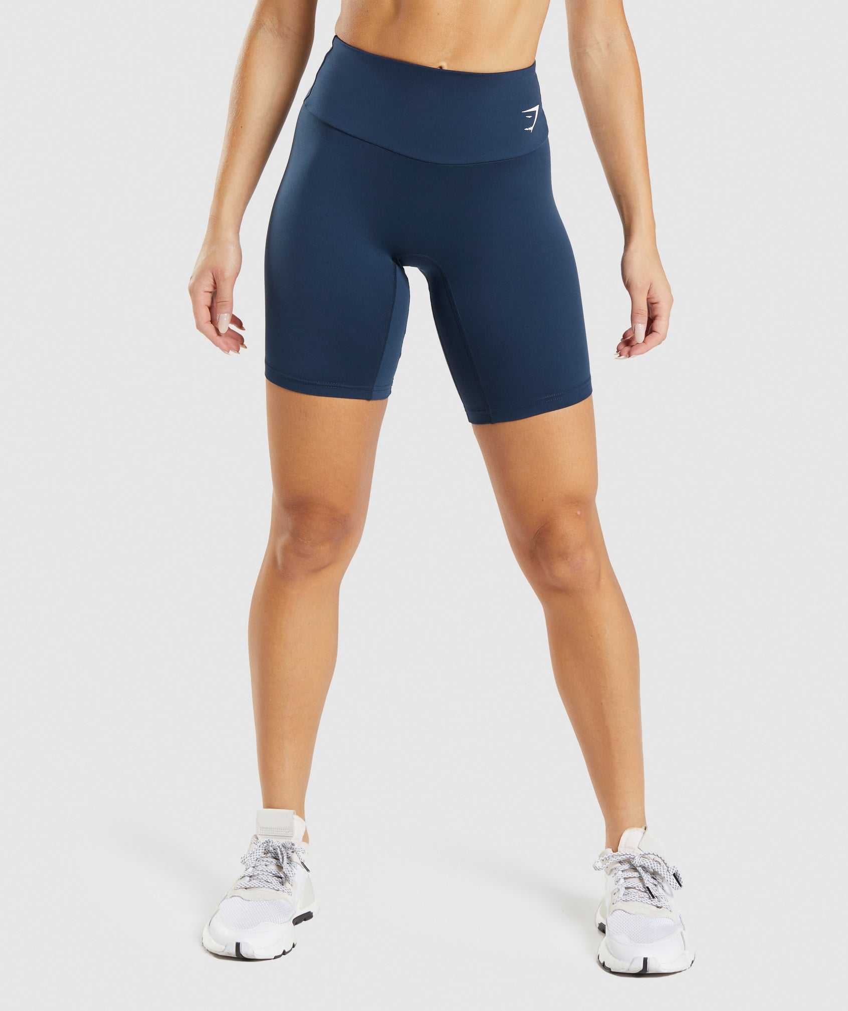 Navy Gymshark Training Cycling Women\'s Shorts | JVBOKN812