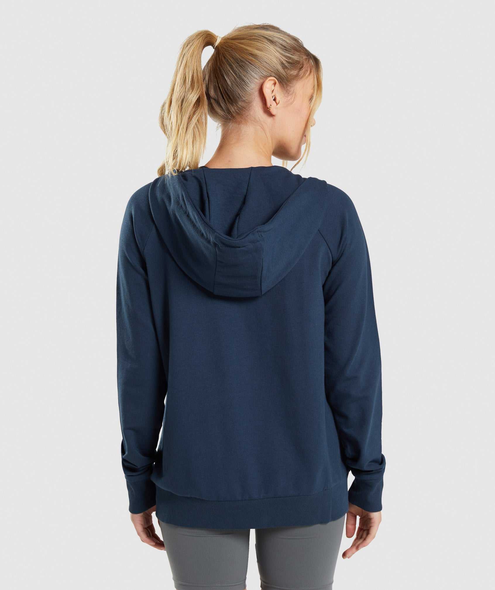 Navy Gymshark Training Zip Women's Pullover | VHQDSM516