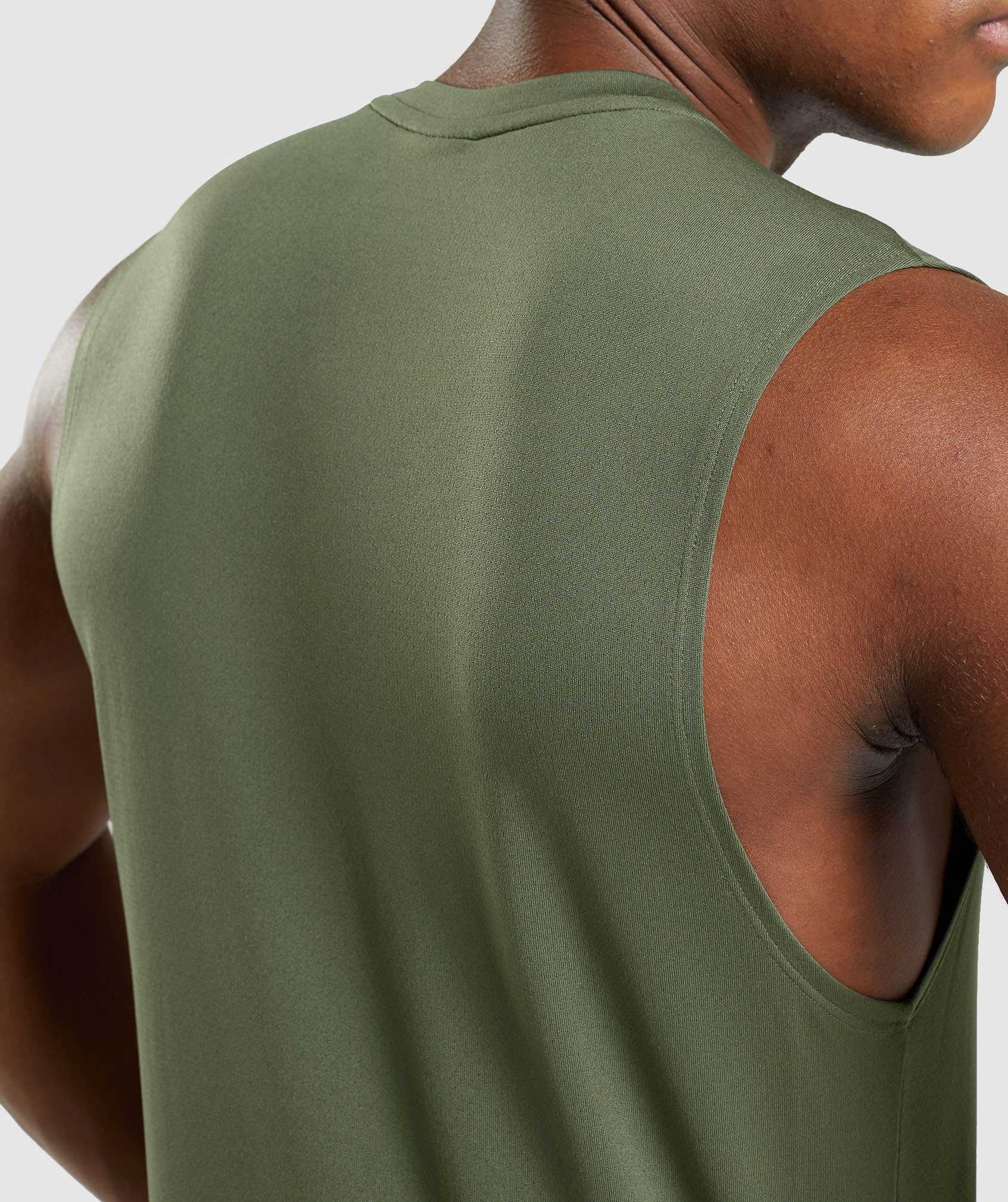 Olive Gymshark Arrival Sleeveless Men's Tanks | AWHXEL867