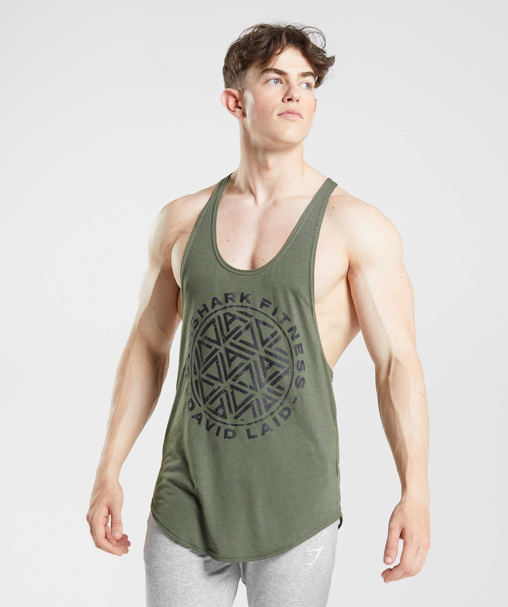 Olive Gymshark GS x David Laid Men\'s Vest | IBVYZW659