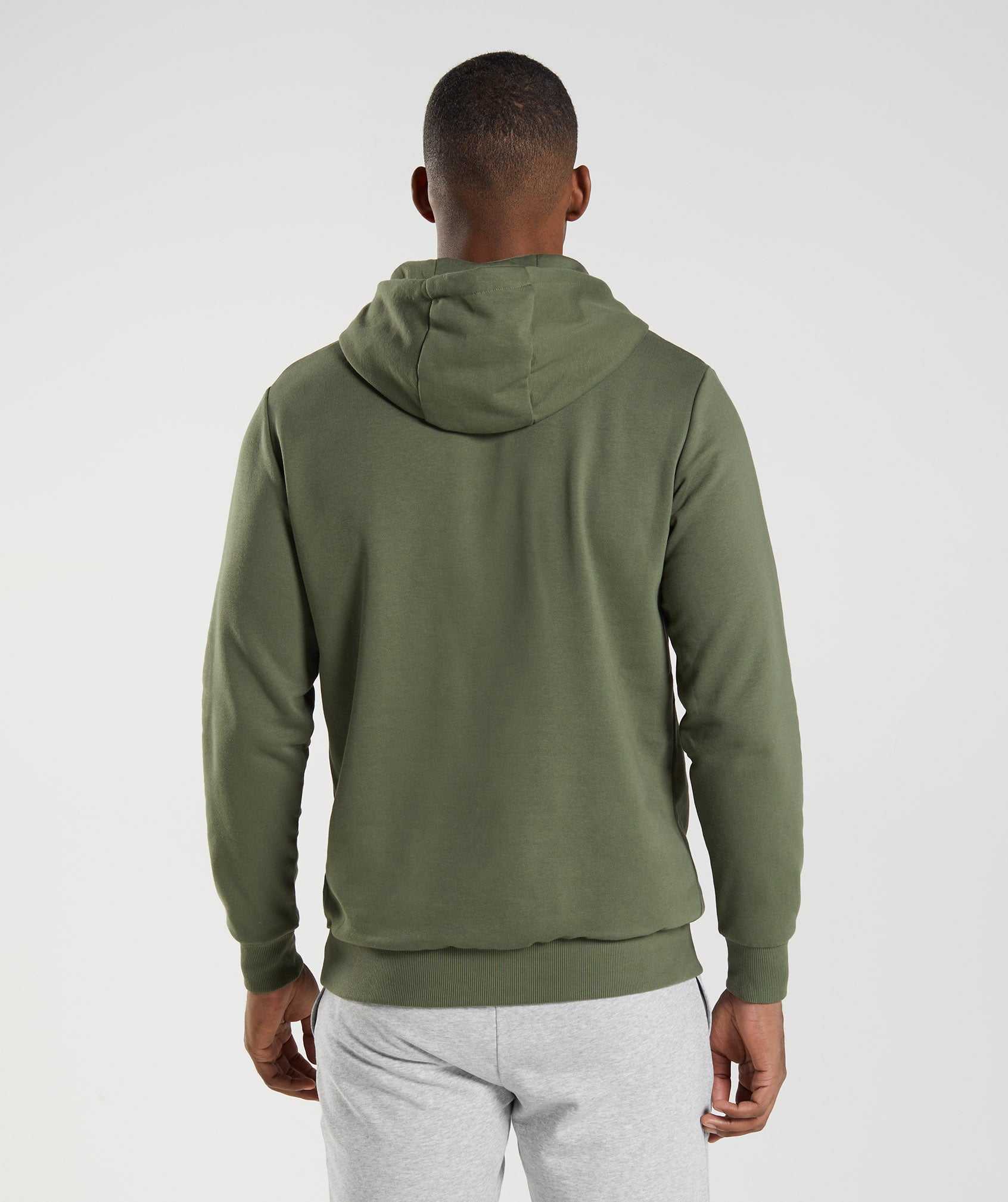 Olive Gymshark Sharkhead Infill Men's Hoodie | IOMERX514