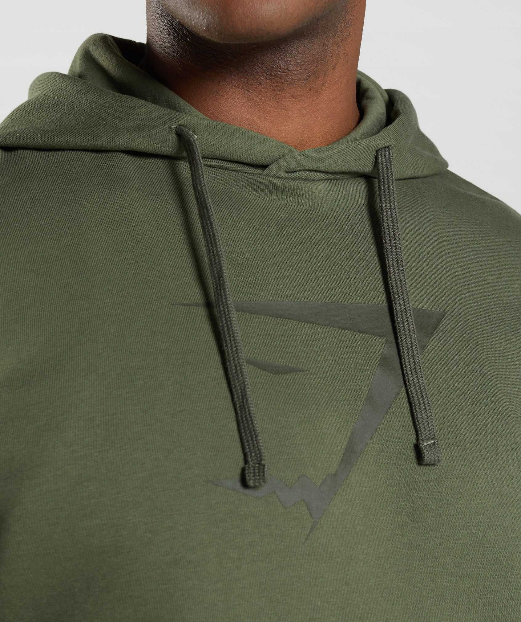 Olive Gymshark Sharkhead Infill Men's Hoodie | IOMERX514