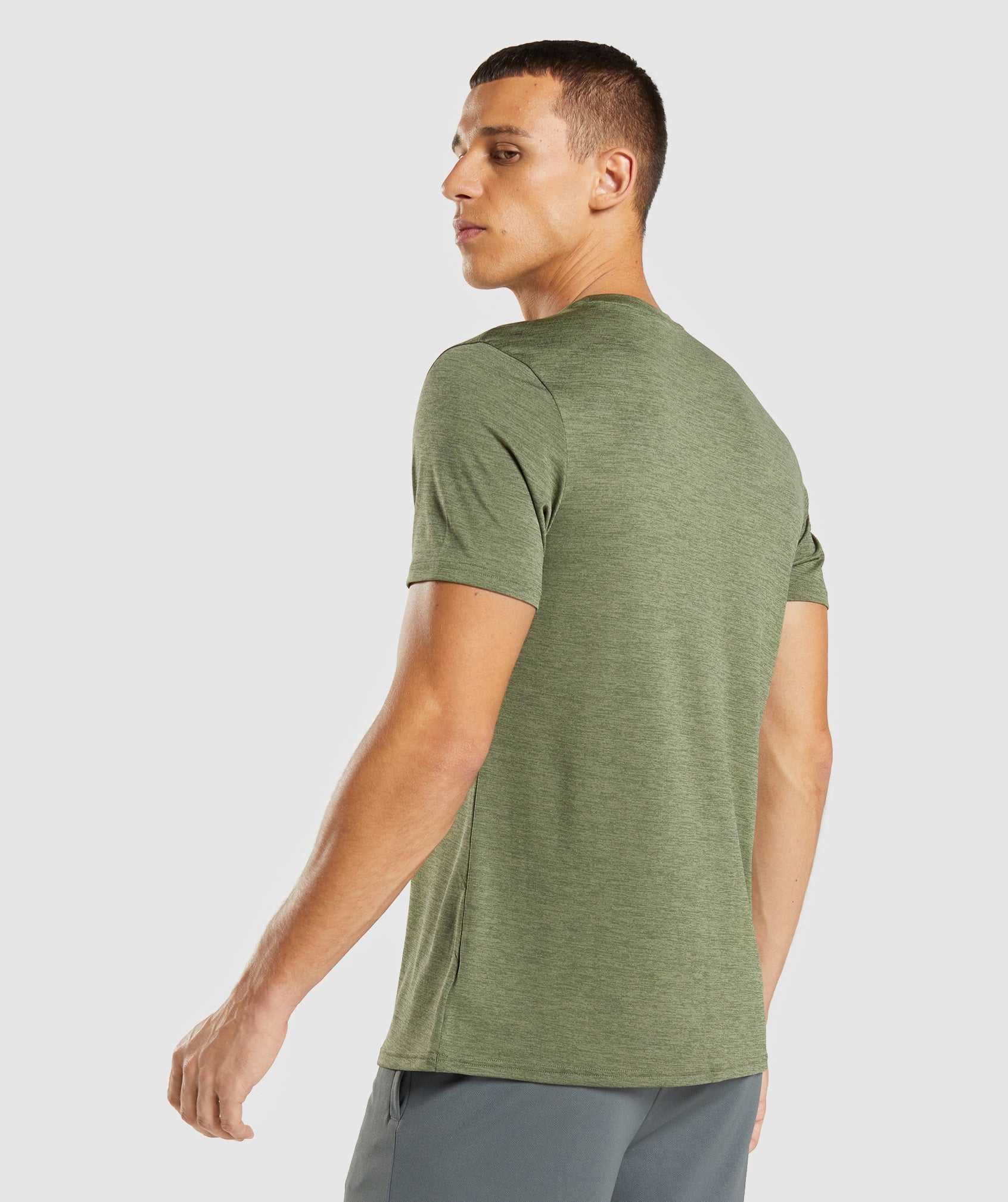 Olive / Olive Gymshark Arrival Marl Men's T Shirts | ZNPTAJ530