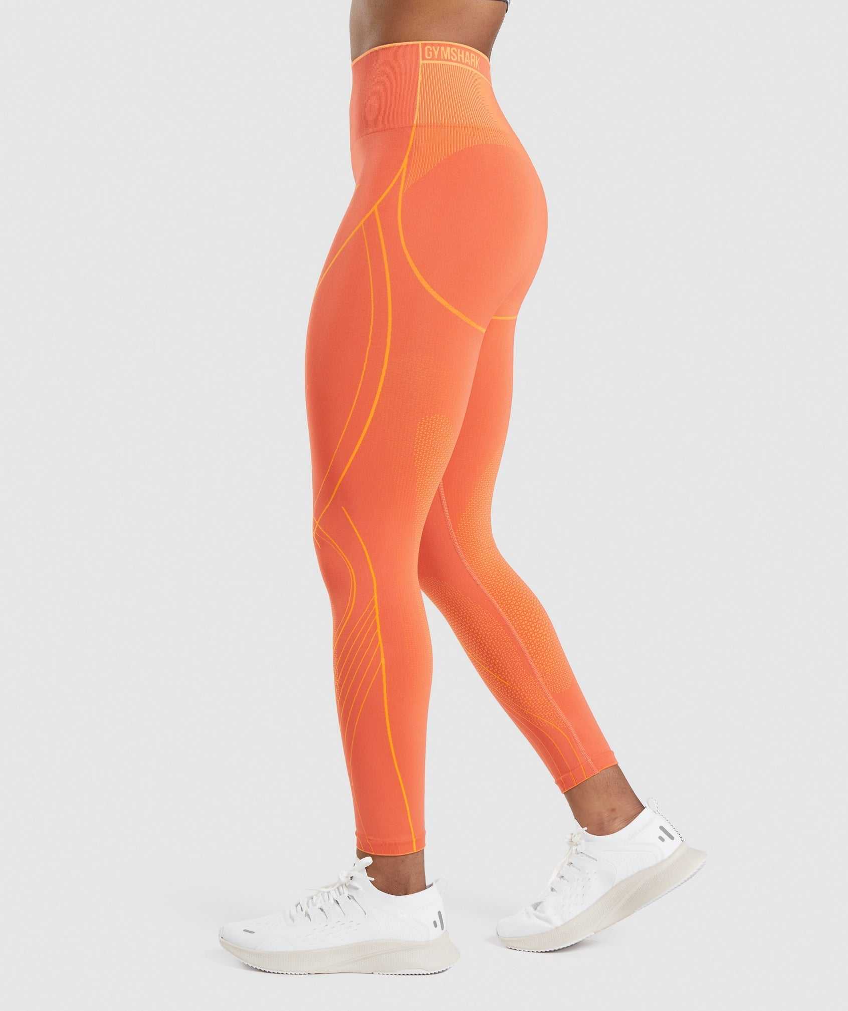 Orange / Apricot Orange Gymshark Apex Seamless High Rise Women's Leggings | MFJXZN142