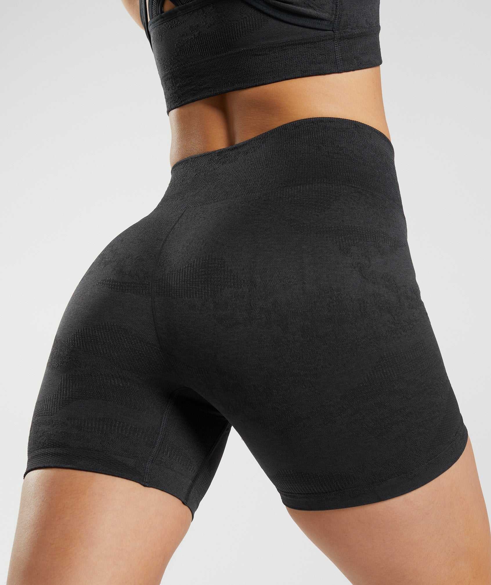 Orange / Black / Black Grey Gymshark Adapt Camo Seamless Women's Shorts | WGBOLT834