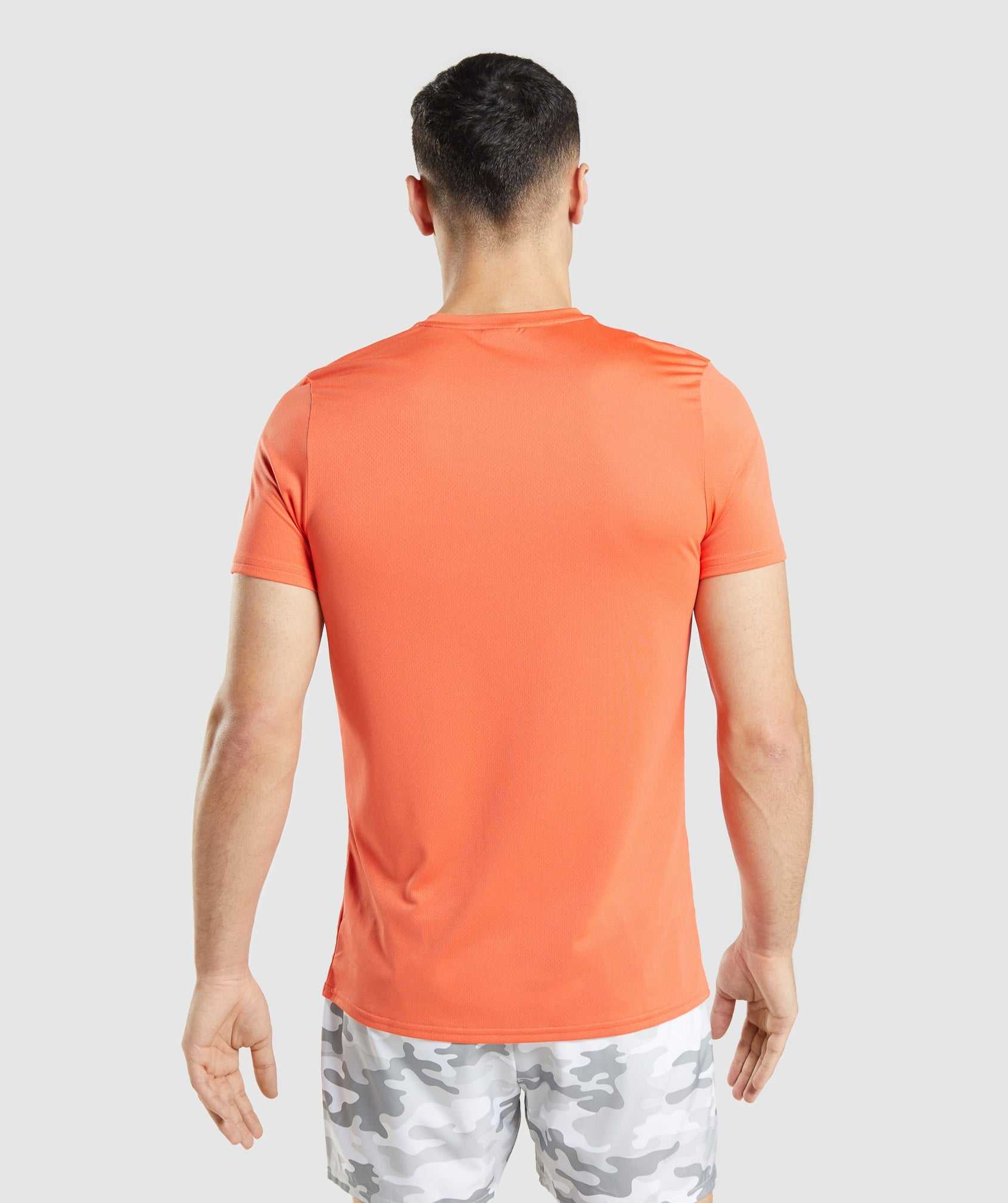 Orange Gymshark Arrival Graphic Men's T Shirts | ZGMVHF789