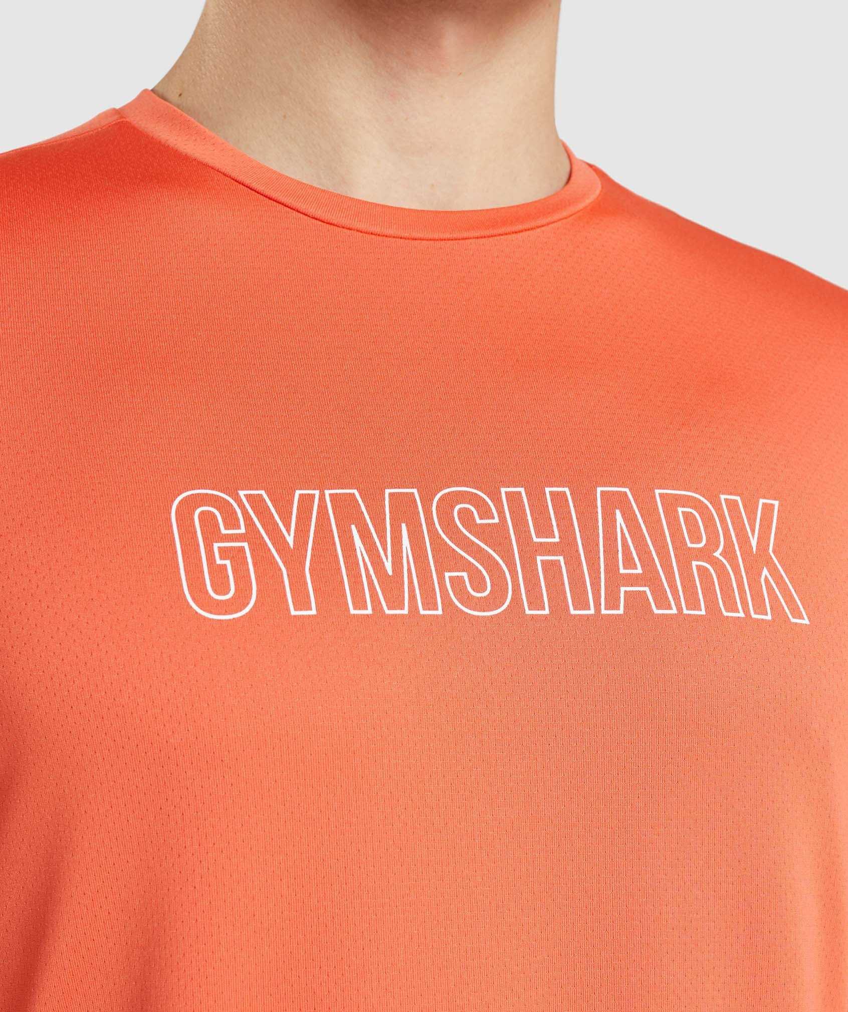 Orange Gymshark Arrival Graphic Men's T Shirts | ZGMVHF789