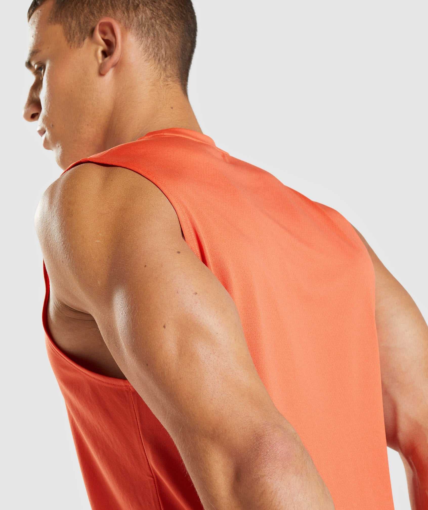 Orange Gymshark Arrival Sleeveless Men's Tanks | DYWJQM025