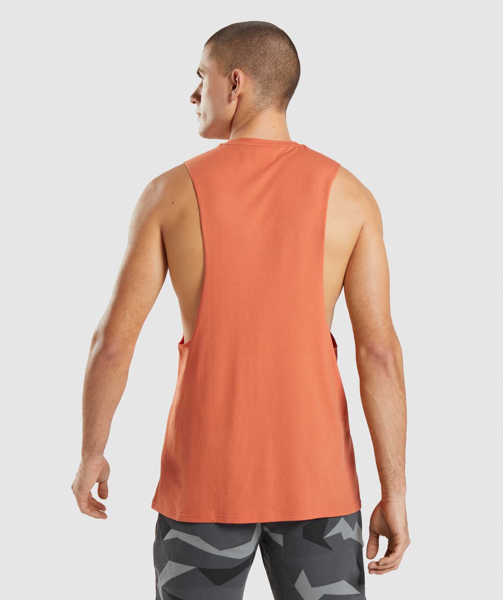 Orange Gymshark Critical Drop Arm Men's Tanks | ATOJPC098