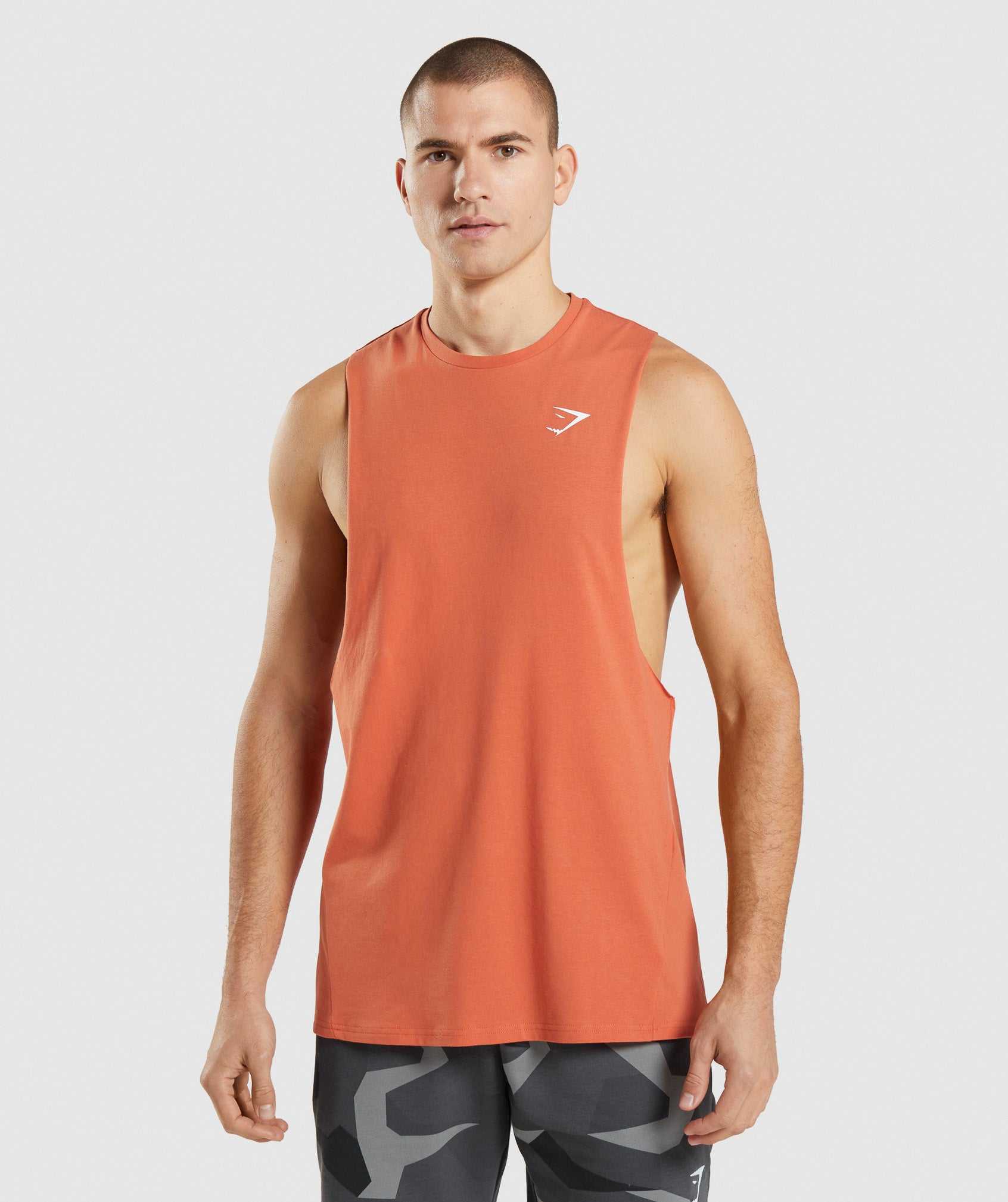 Orange Gymshark Critical Drop Arm Men\'s Tanks | ATOJPC098