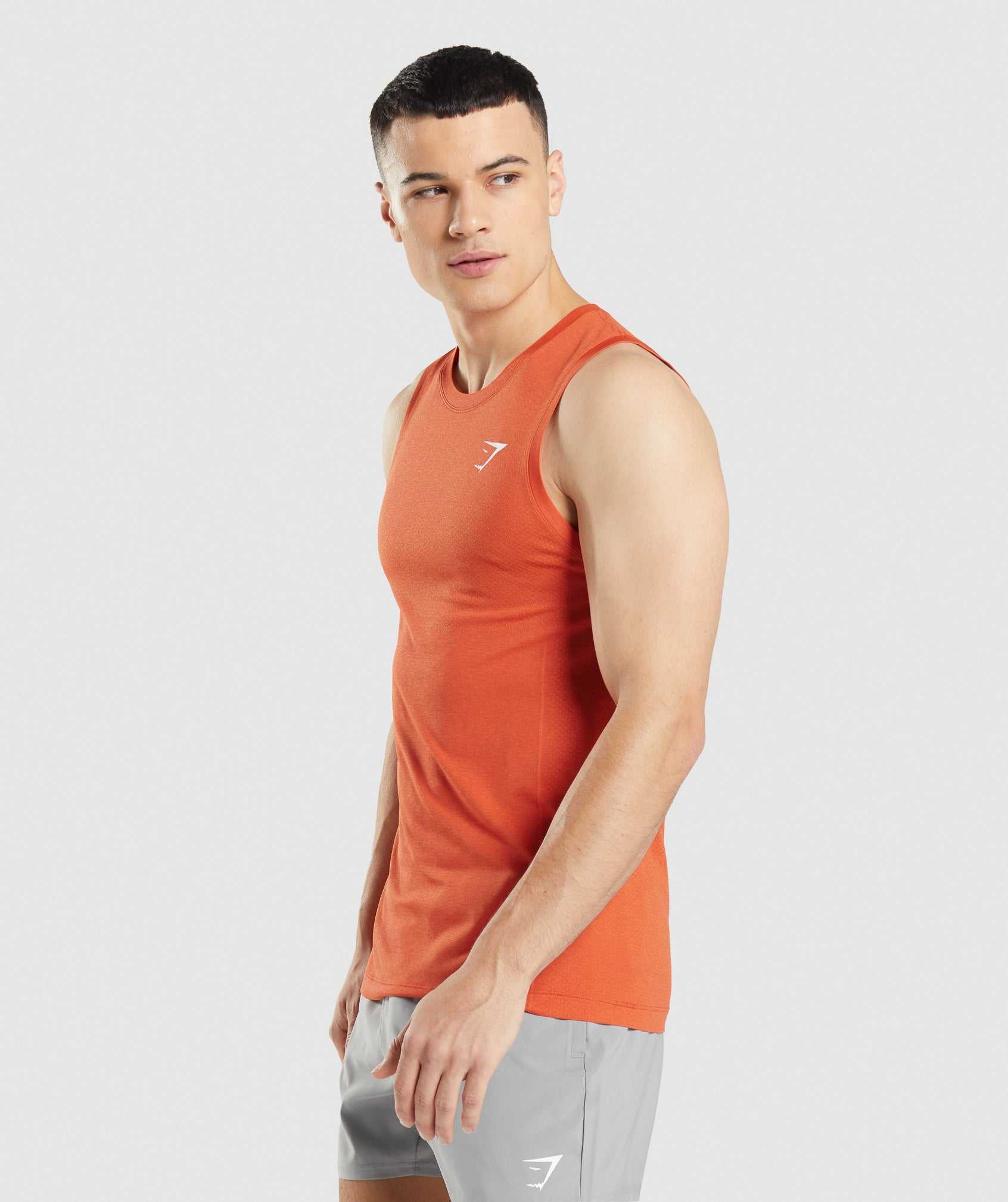 Orange Gymshark Vital Seamless Light Men's Tanks | VPQCMN084