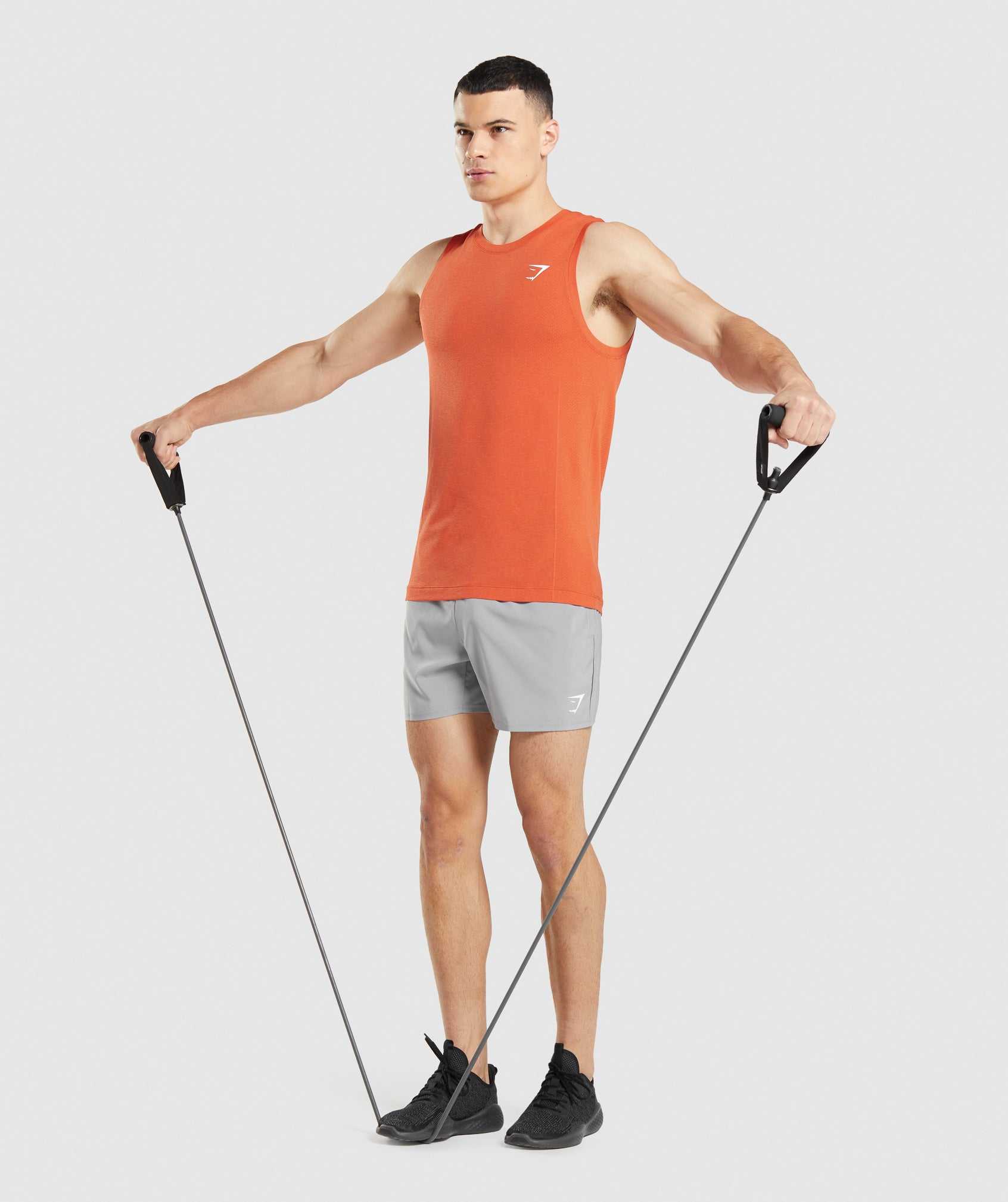 Orange Gymshark Vital Seamless Light Men's Tanks | VPQCMN084