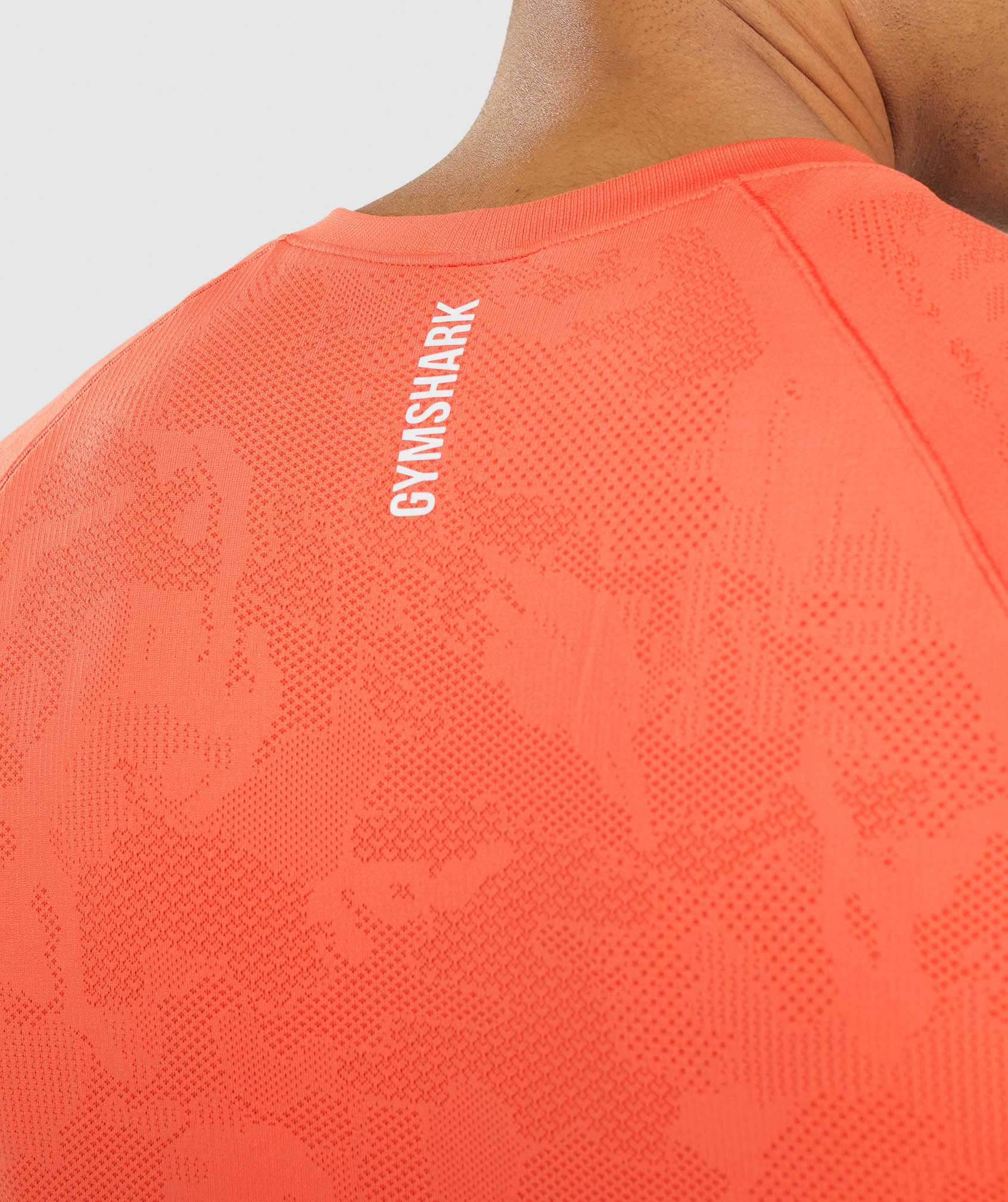 Orange / Orange Gymshark Geo Seamless Men's T Shirts | GPRETZ701