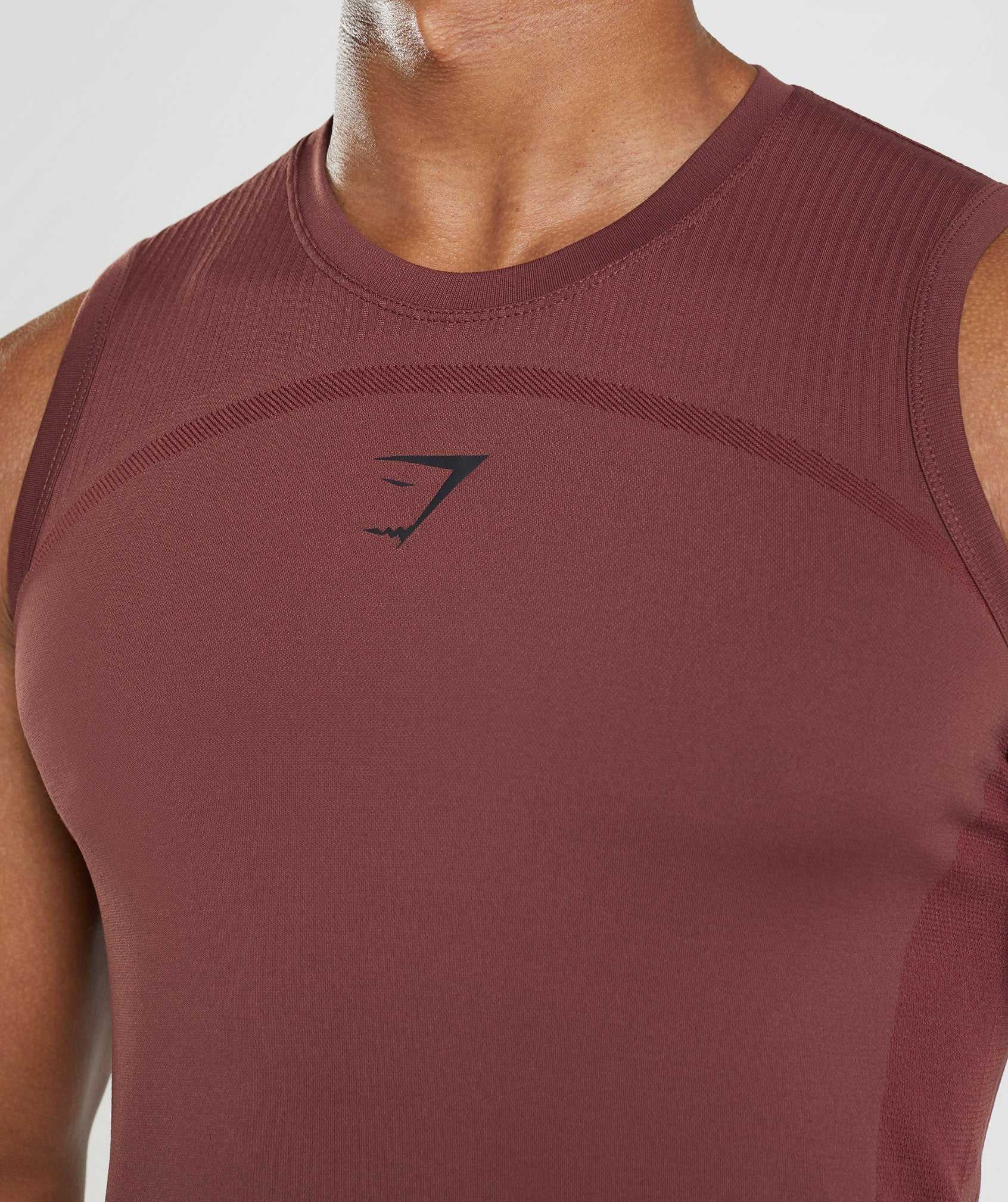 Pink Brown Gymshark 315 Seamless Men's Tanks | KFBJXT578