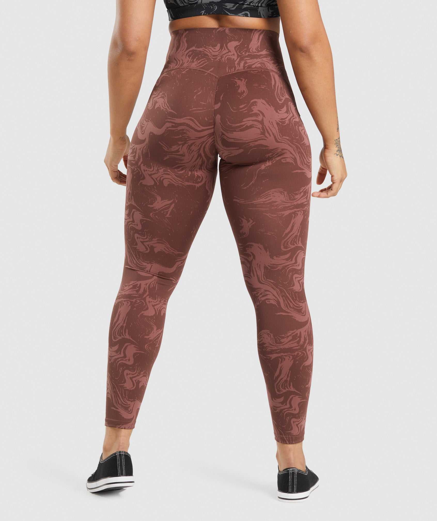 Pink Brown Gymshark GS Power High Rise Women's Leggings | ATPMYZ746