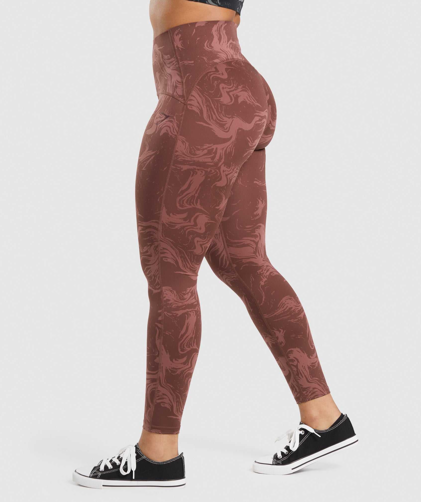 Pink Brown Gymshark GS Power High Rise Women's Leggings | ATPMYZ746