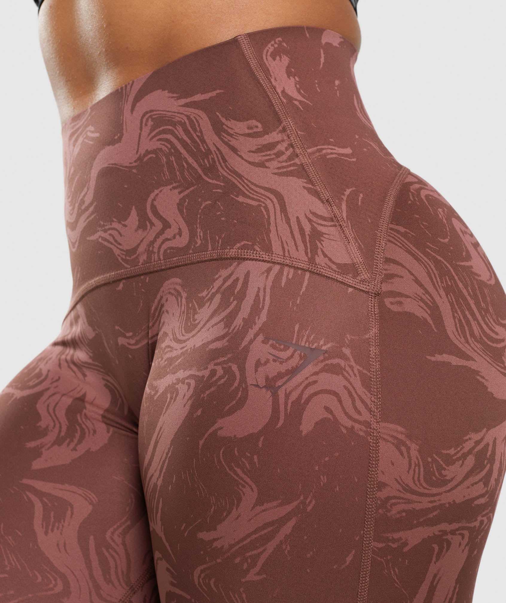 Pink Brown Gymshark GS Power High Rise Women's Leggings | ATPMYZ746