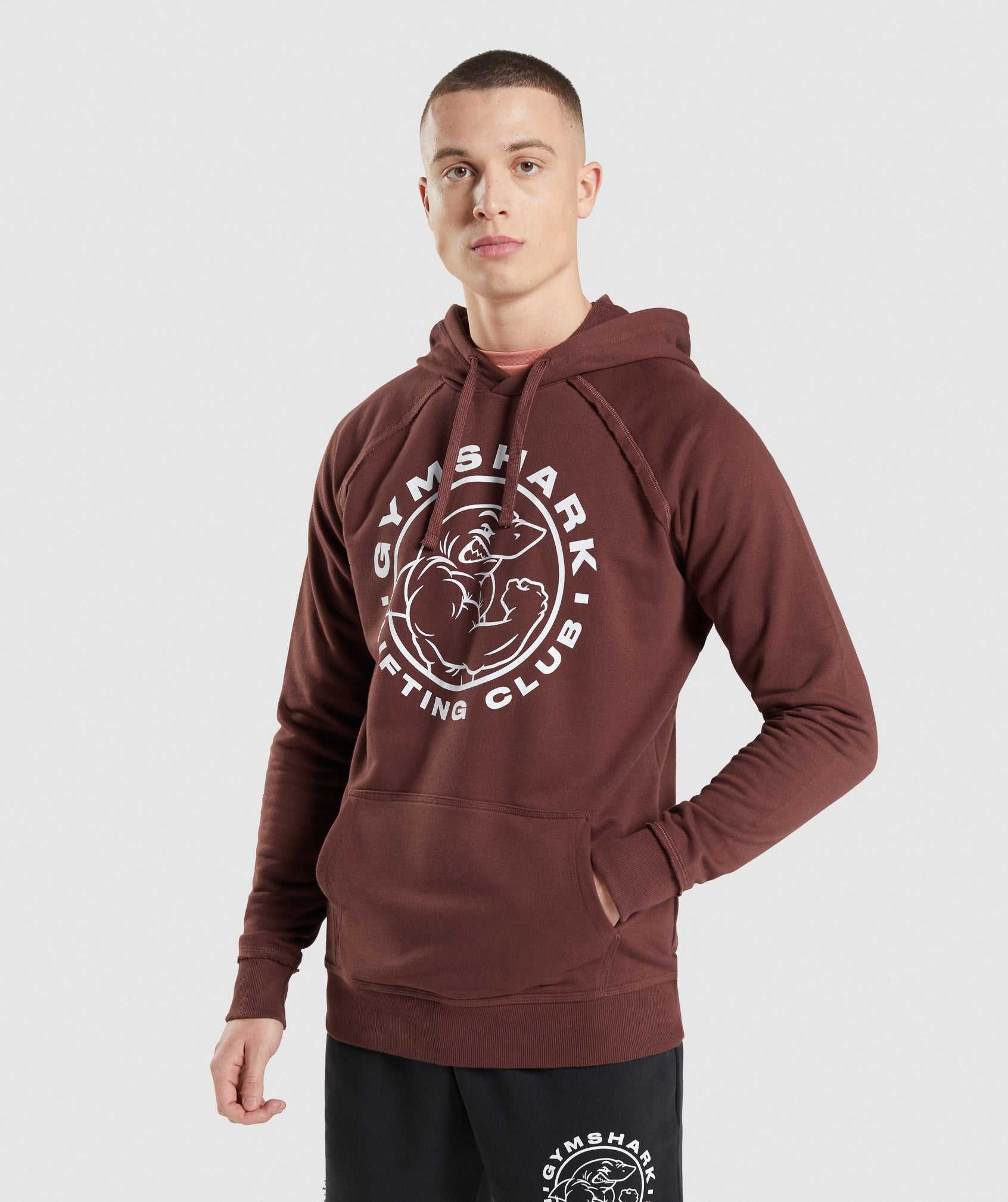 Pink Brown Gymshark Legacy Men\'s Hoodie | HWYIKT637