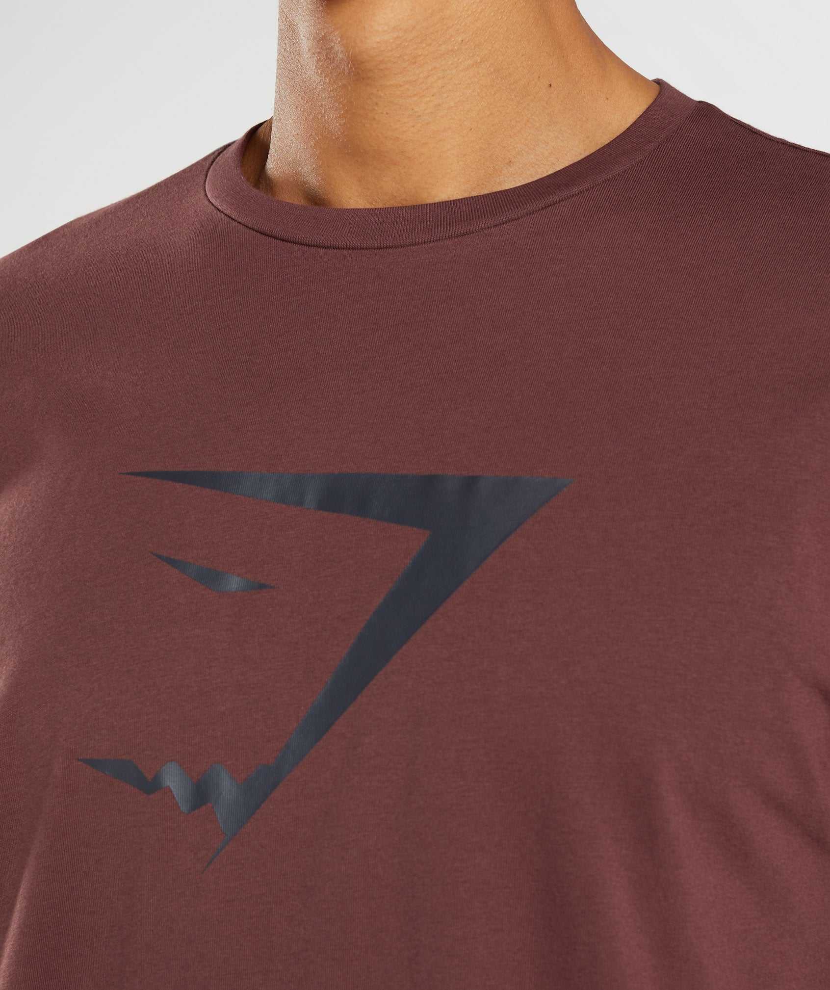 Pink Brown Gymshark Sharkhead Infill Men's T Shirts | KEROJS309