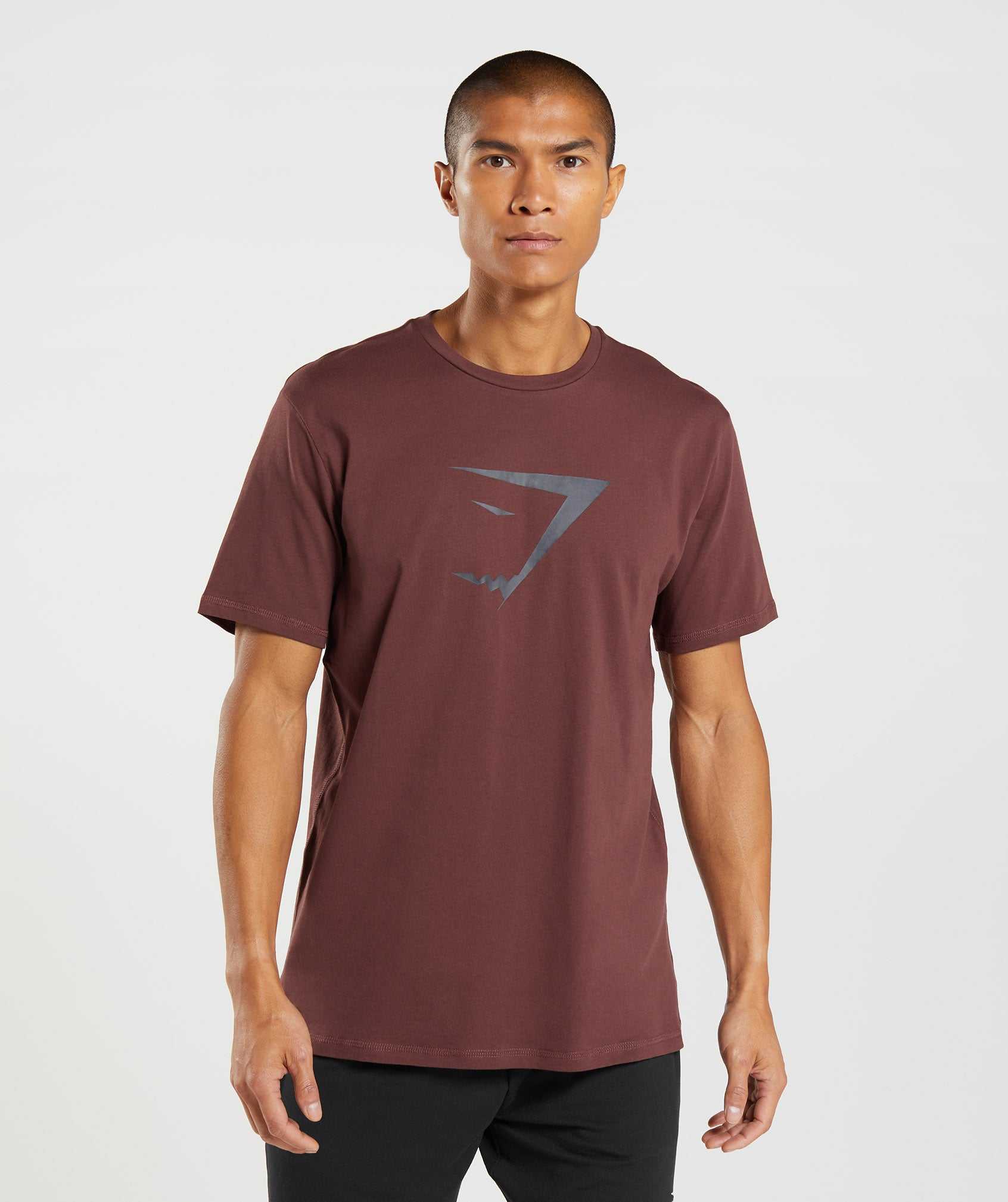 Pink Brown Gymshark Sharkhead Infill Men's T Shirts | KEROJS309