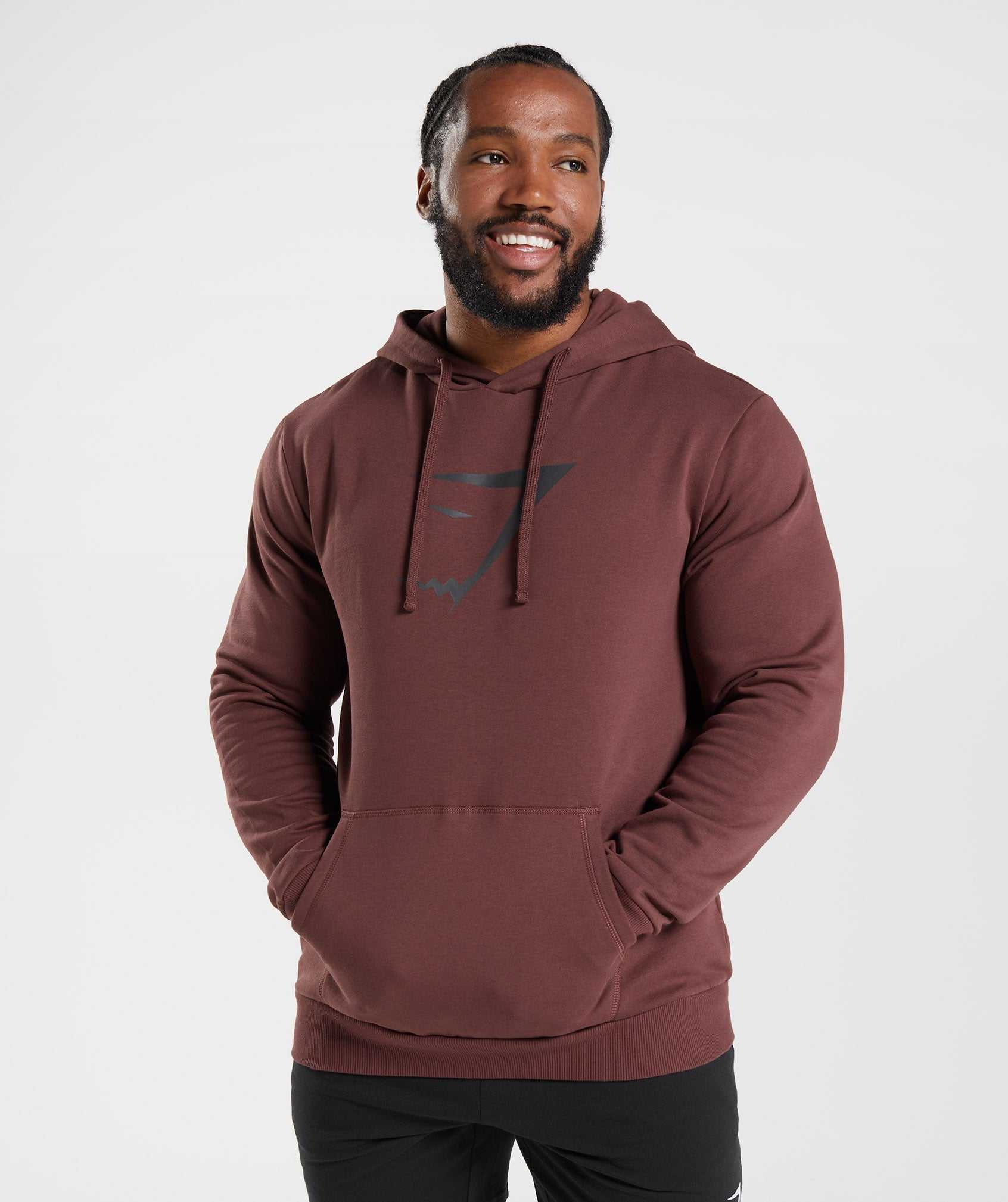 Pink Brown Gymshark Sharkhead Infill Men's Hoodie | KGDAYC136