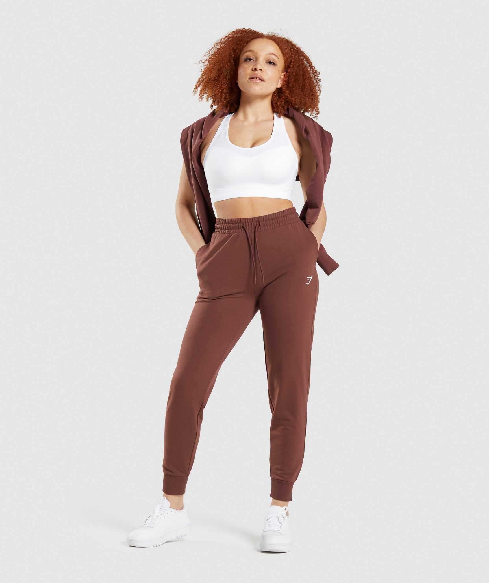 Pink Brown Gymshark Training Women's Jogger | WGVMRP601