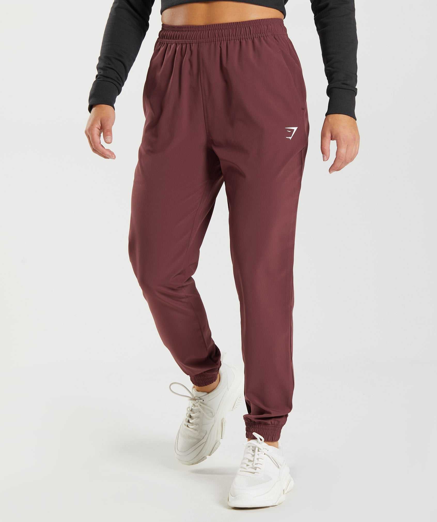 Pink Brown Gymshark Training Woven Women's Jogger | EKVOGH157