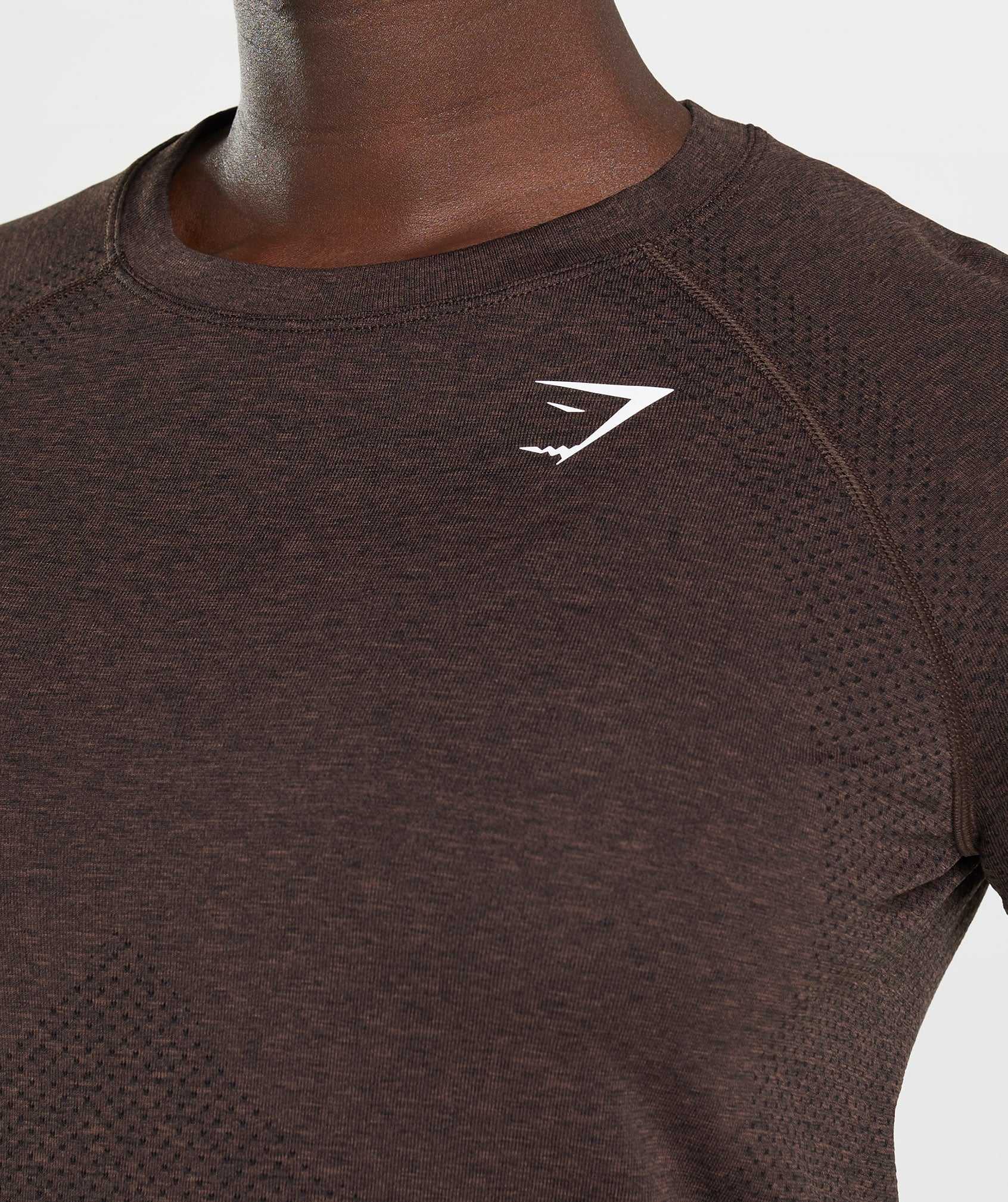 Pink Brown Gymshark Vital Seamless 2.0 Light Women's T Shirts | RQKGDZ963