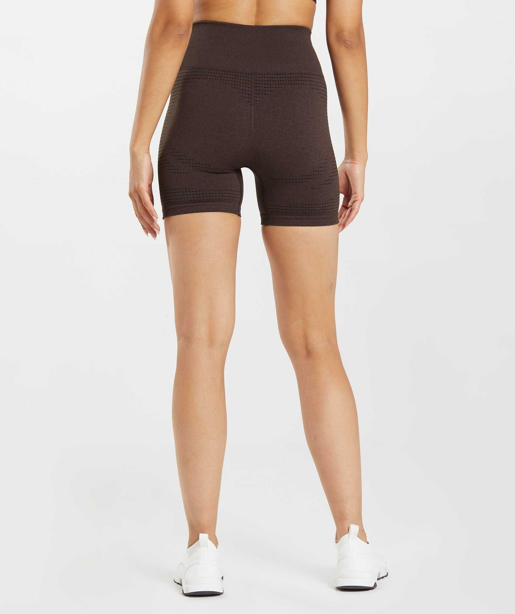 Pink Brown Gymshark Vital Seamless 2.0 Women's Shorts | PLKDBE453