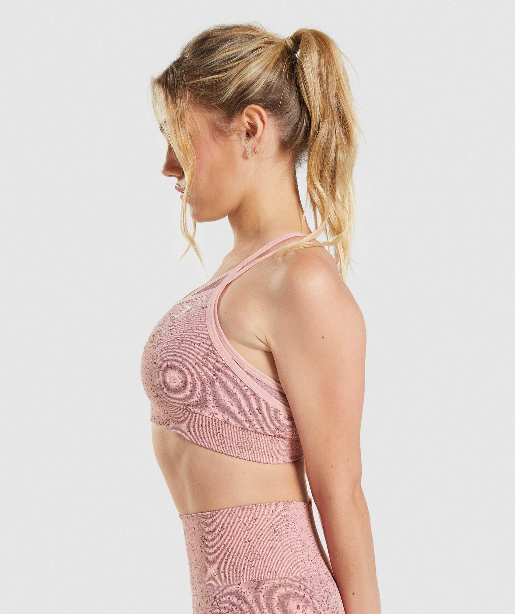 Pink Gymshark Adapt Fleck Seamless Women's Sports Bra | NUVXDS506