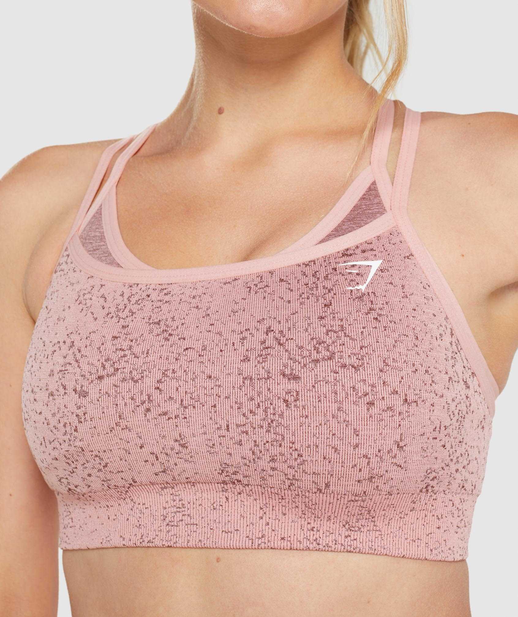 Pink Gymshark Adapt Fleck Seamless Women's Sports Bra | NUVXDS506